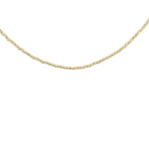 14 Karat Yellow Gold Beaded Choker Necklace