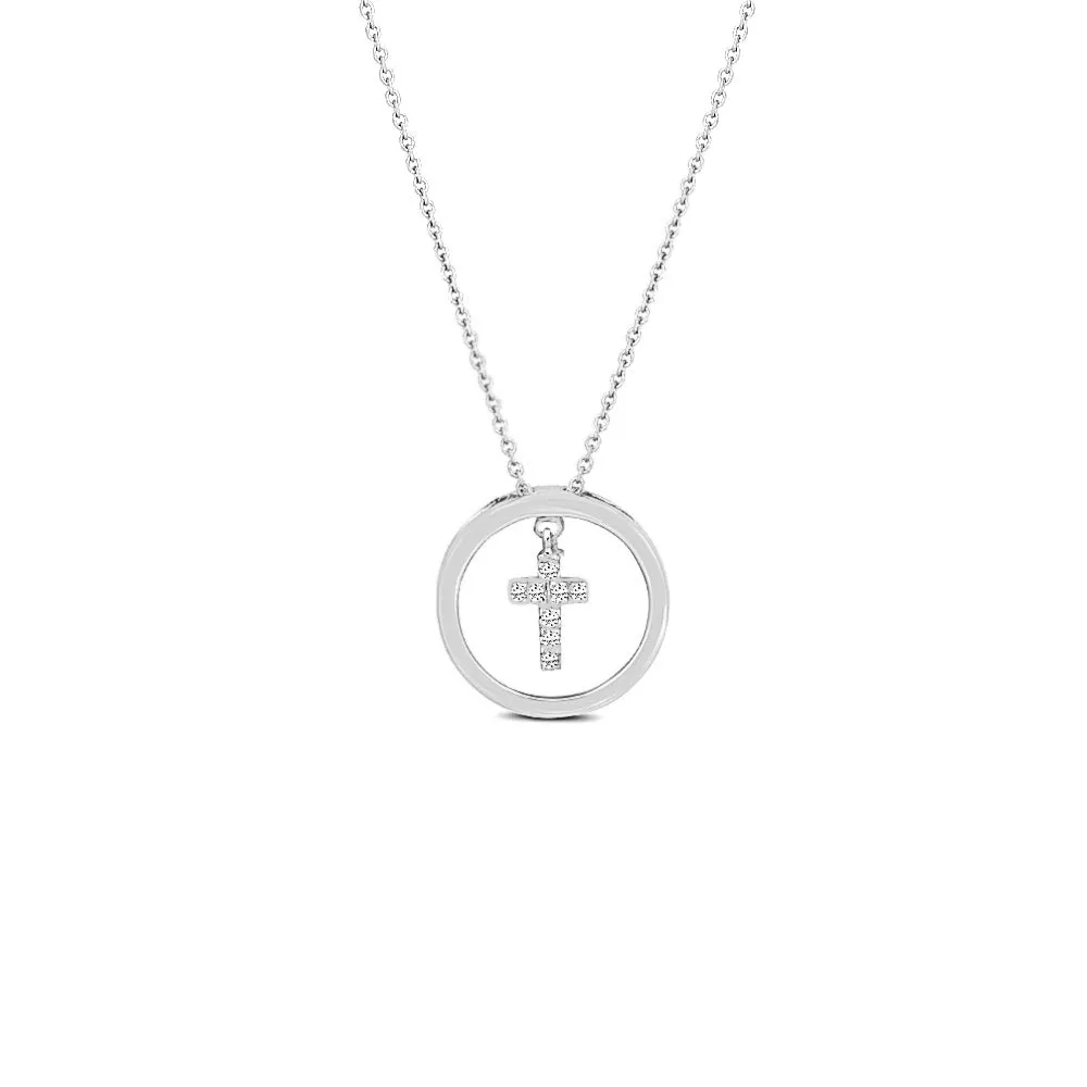 14K  Diamond Cross Pendant (121PA1958AD-CR)