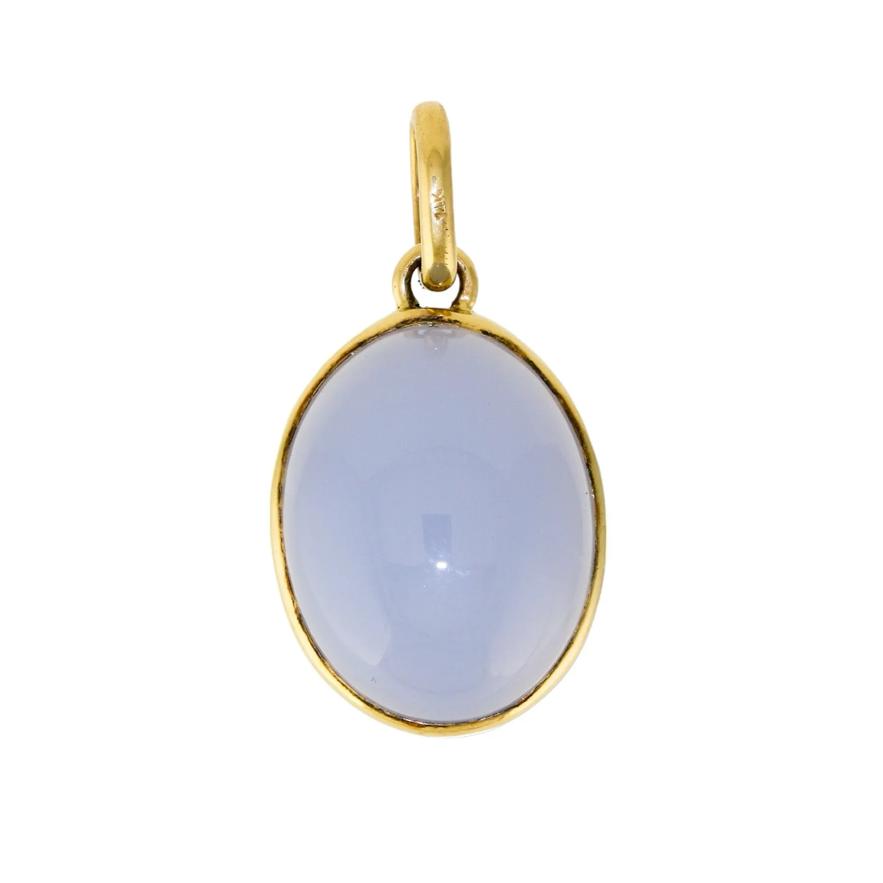 14k Holly Blue Chalcedony Pendant by Kingdom