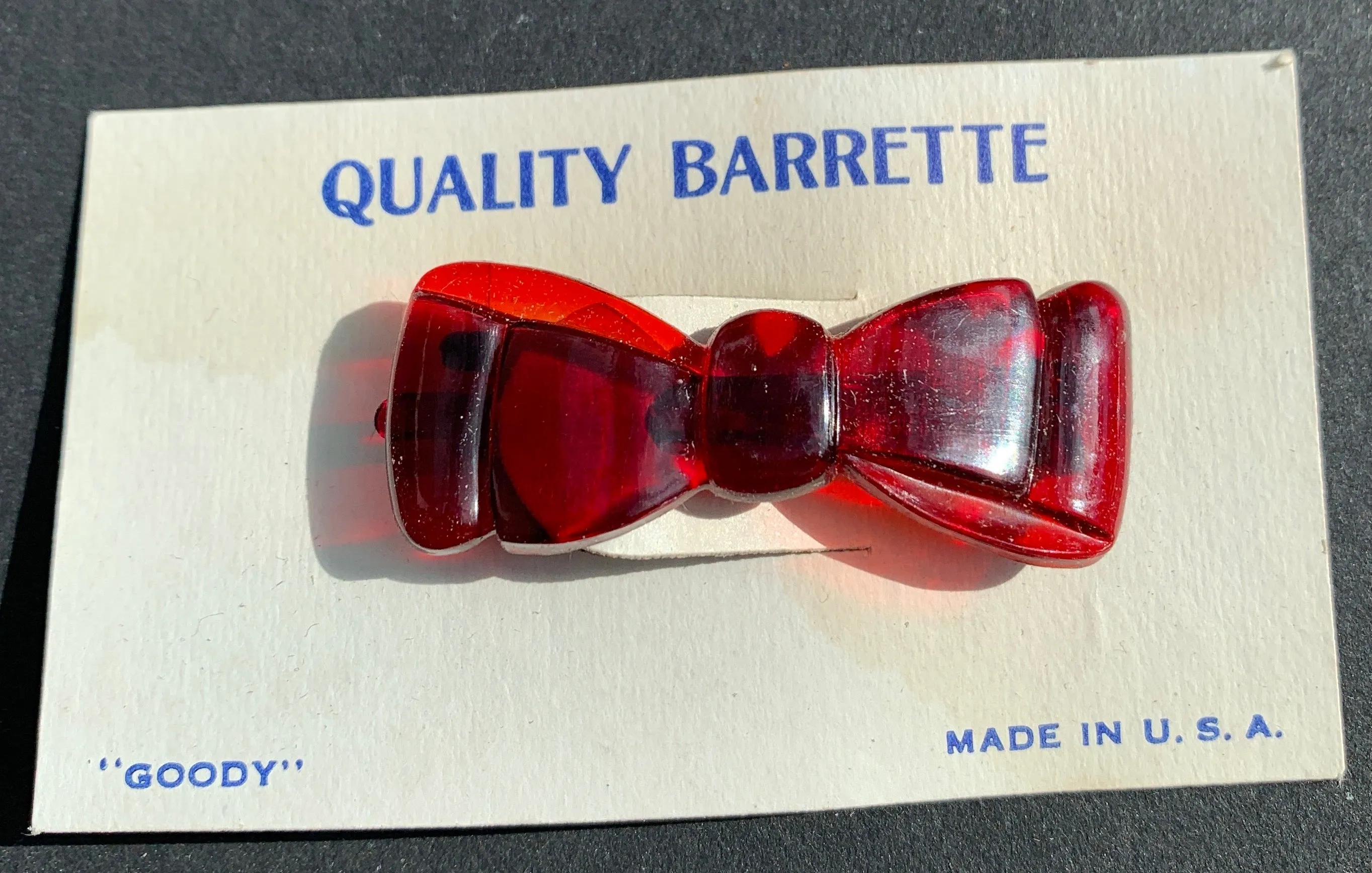 1950s QUALITY Barrette Sweetie Bow 4.5cm  Hair Clips