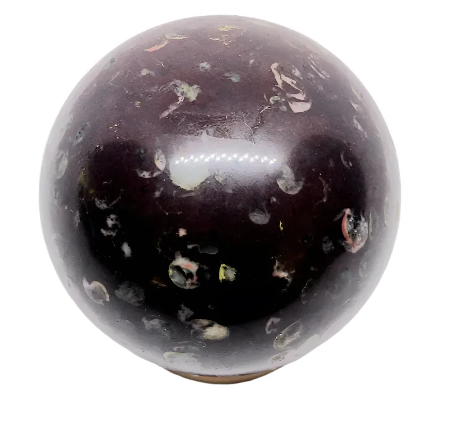 310G Black Plum Blossom Jade Crystal Sphere