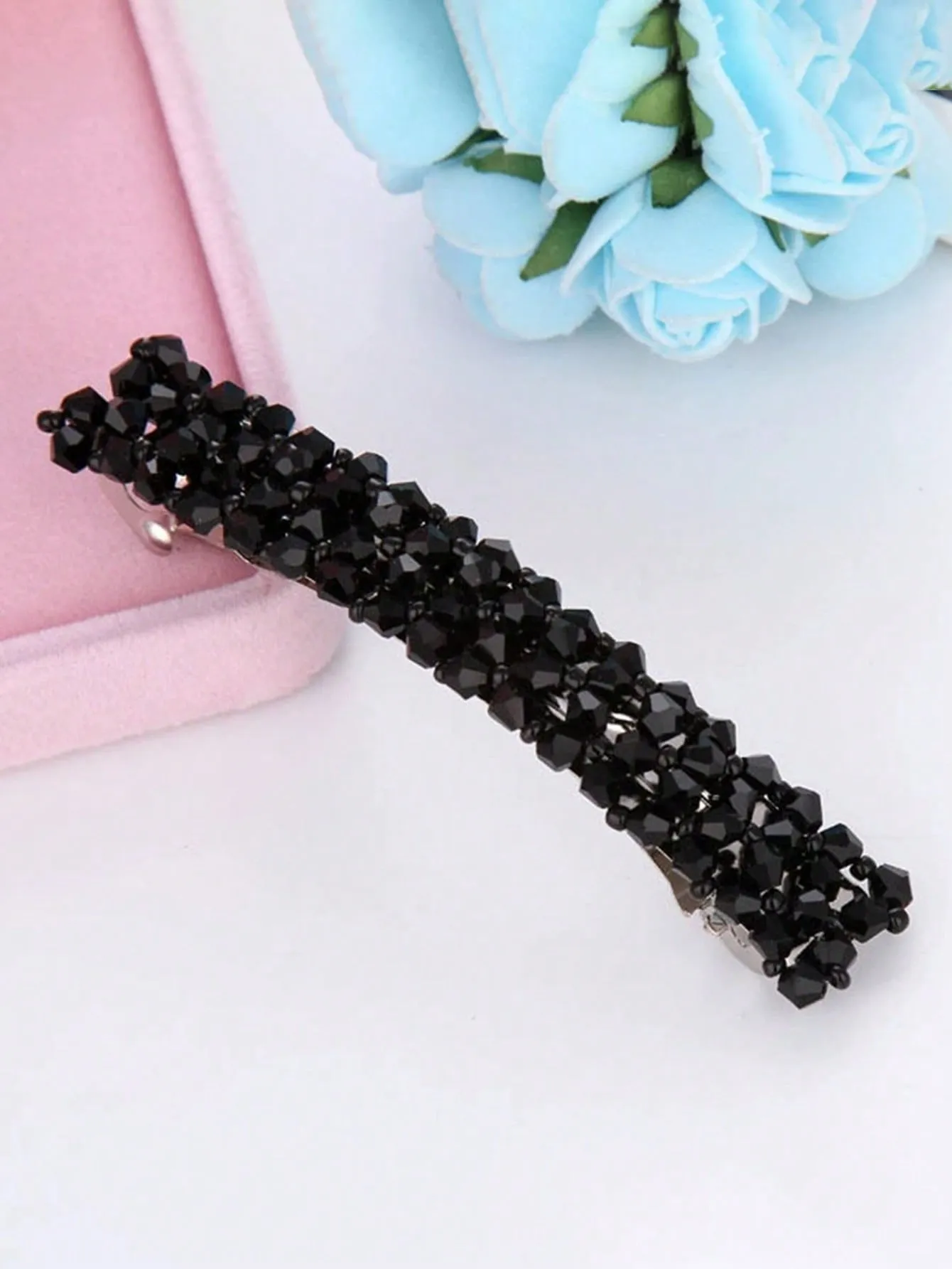 4pcs Crystal Decor Hair Clip for Women Barrette Styling Hair Accessories