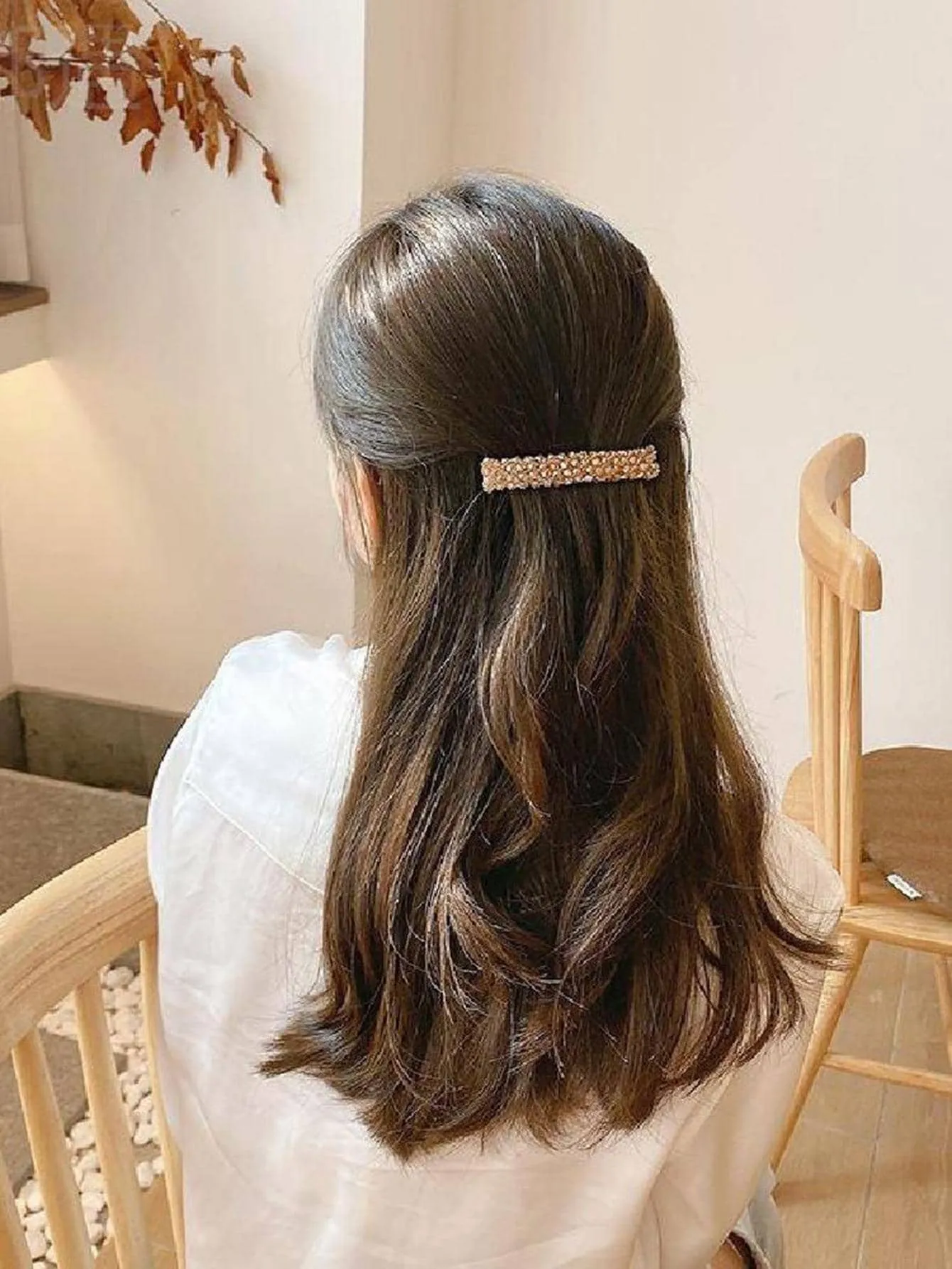 4pcs Crystal Decor Hair Clip for Women Barrette Styling Hair Accessories