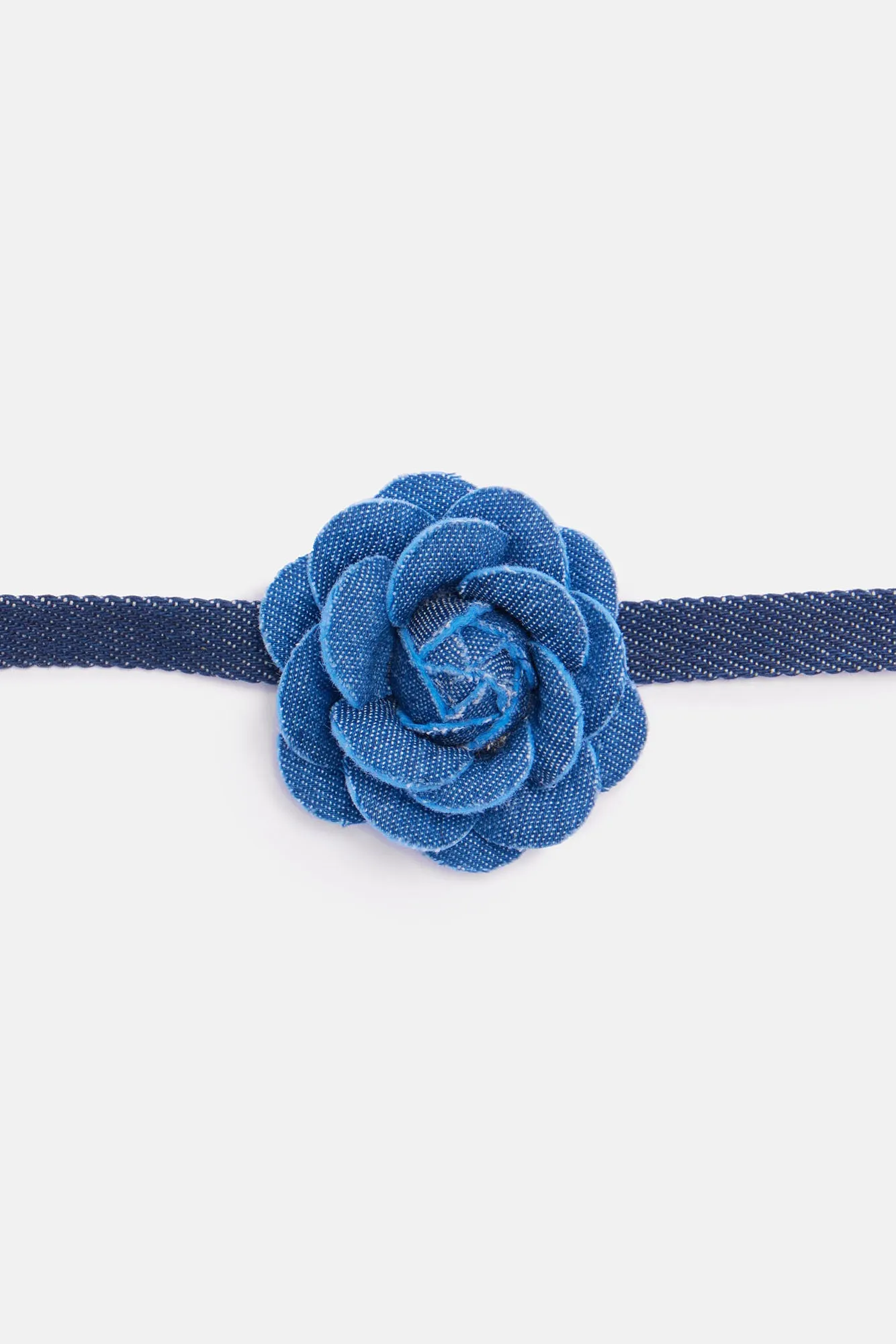 90s Babe Floral Choker  - Dark Wash