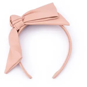 Amanda Bow Headband in Blush