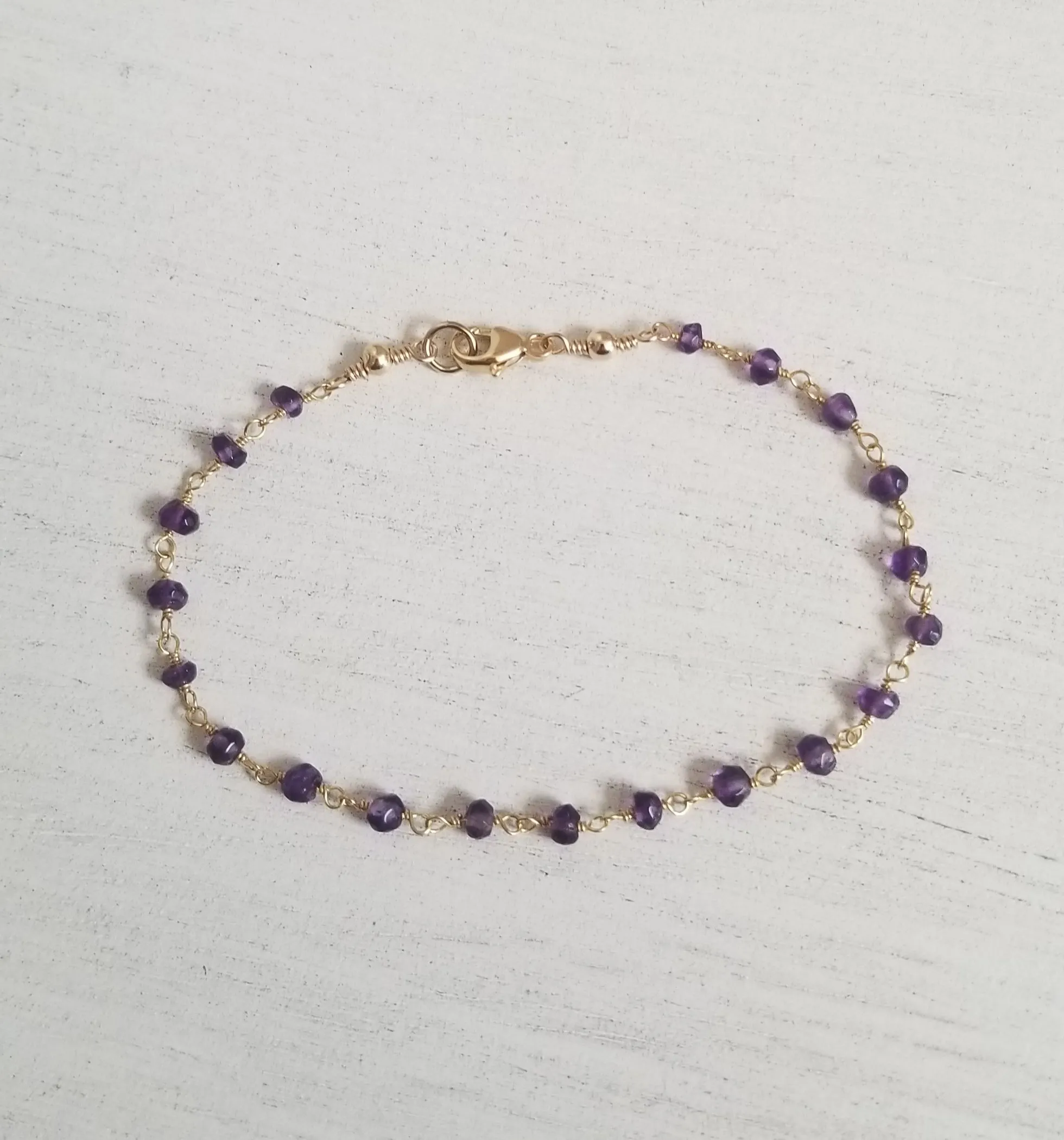 Amethyst Bracelet, Simple Everyday Bracelet