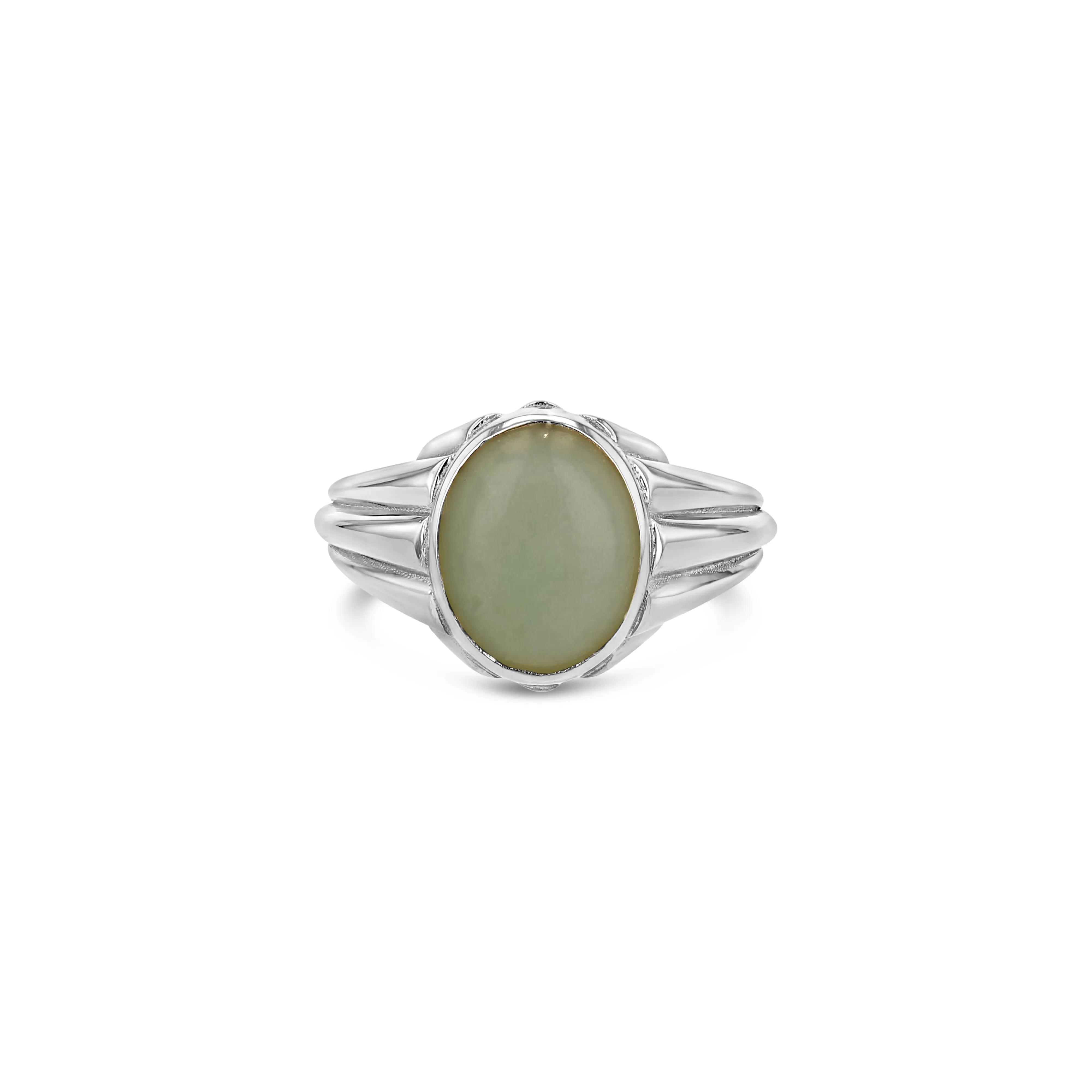 Aquamarine Column Ring - Vertical