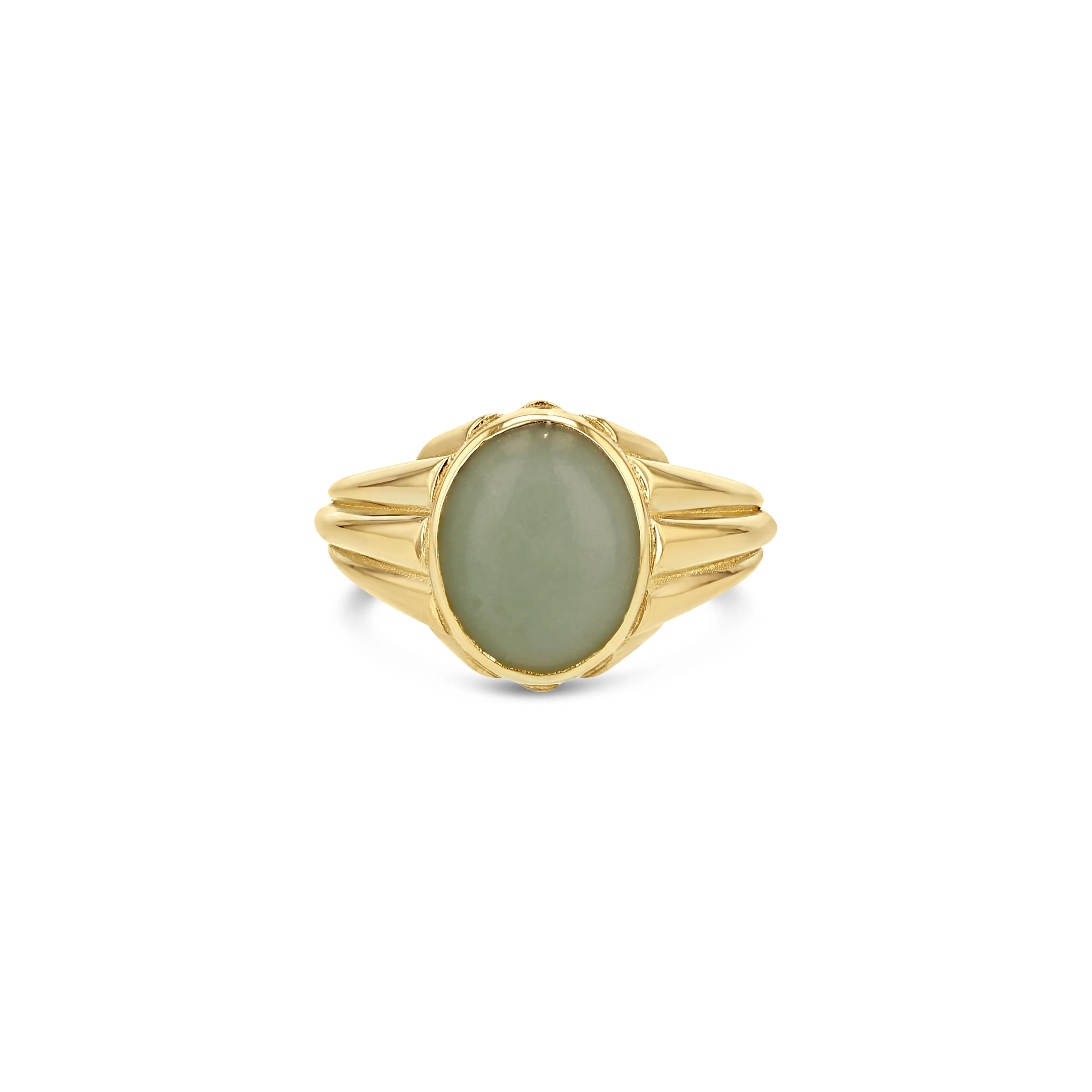 Aquamarine Column Ring - Vertical