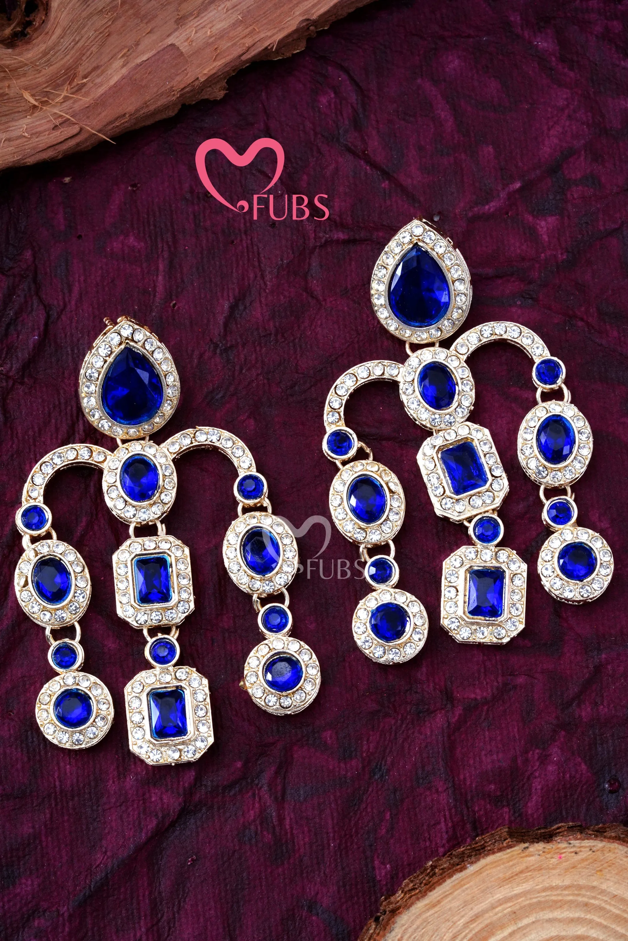 Auspicious Ruby Ratan  Danglers Earrings