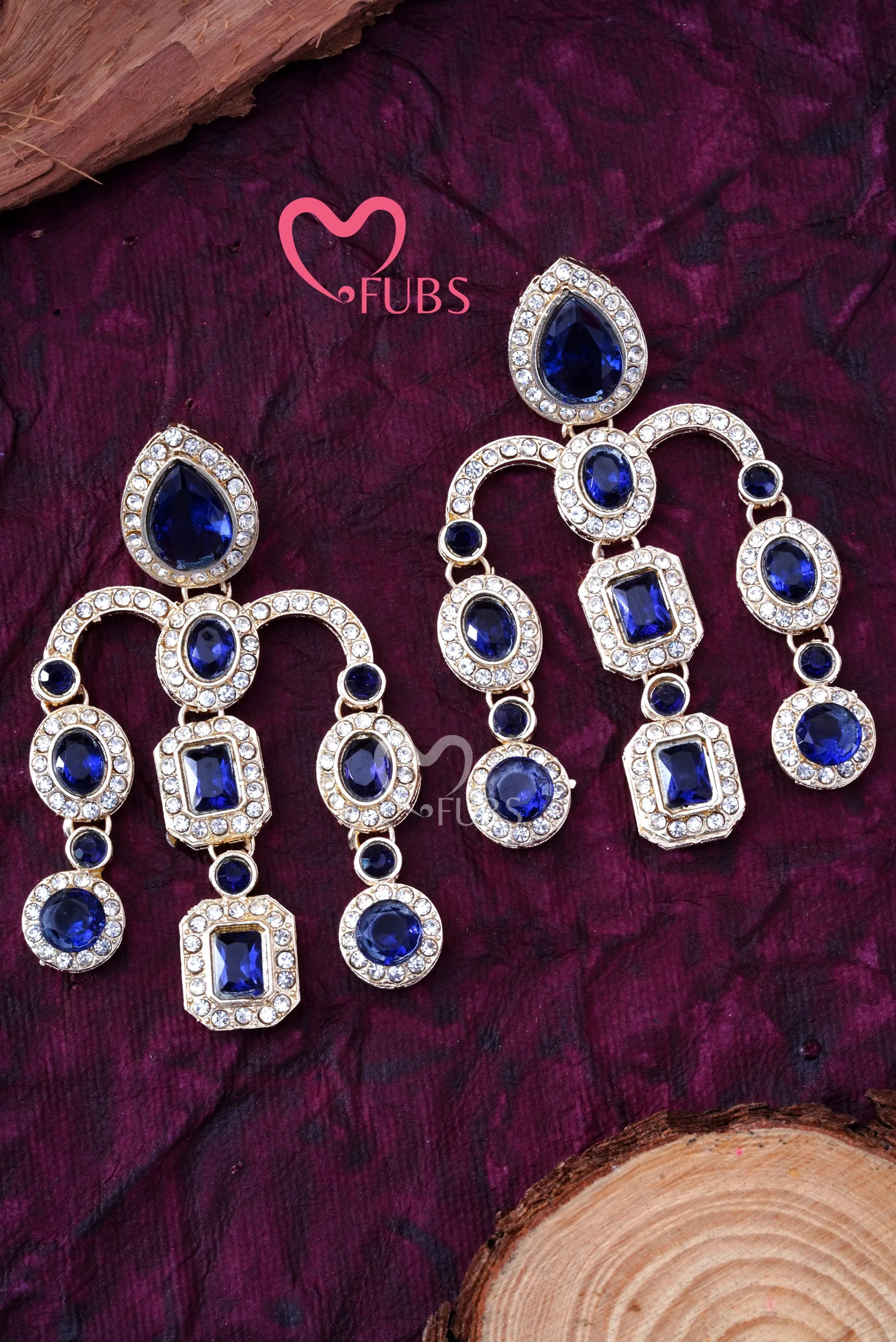 Auspicious Ruby Ratan  Danglers Earrings