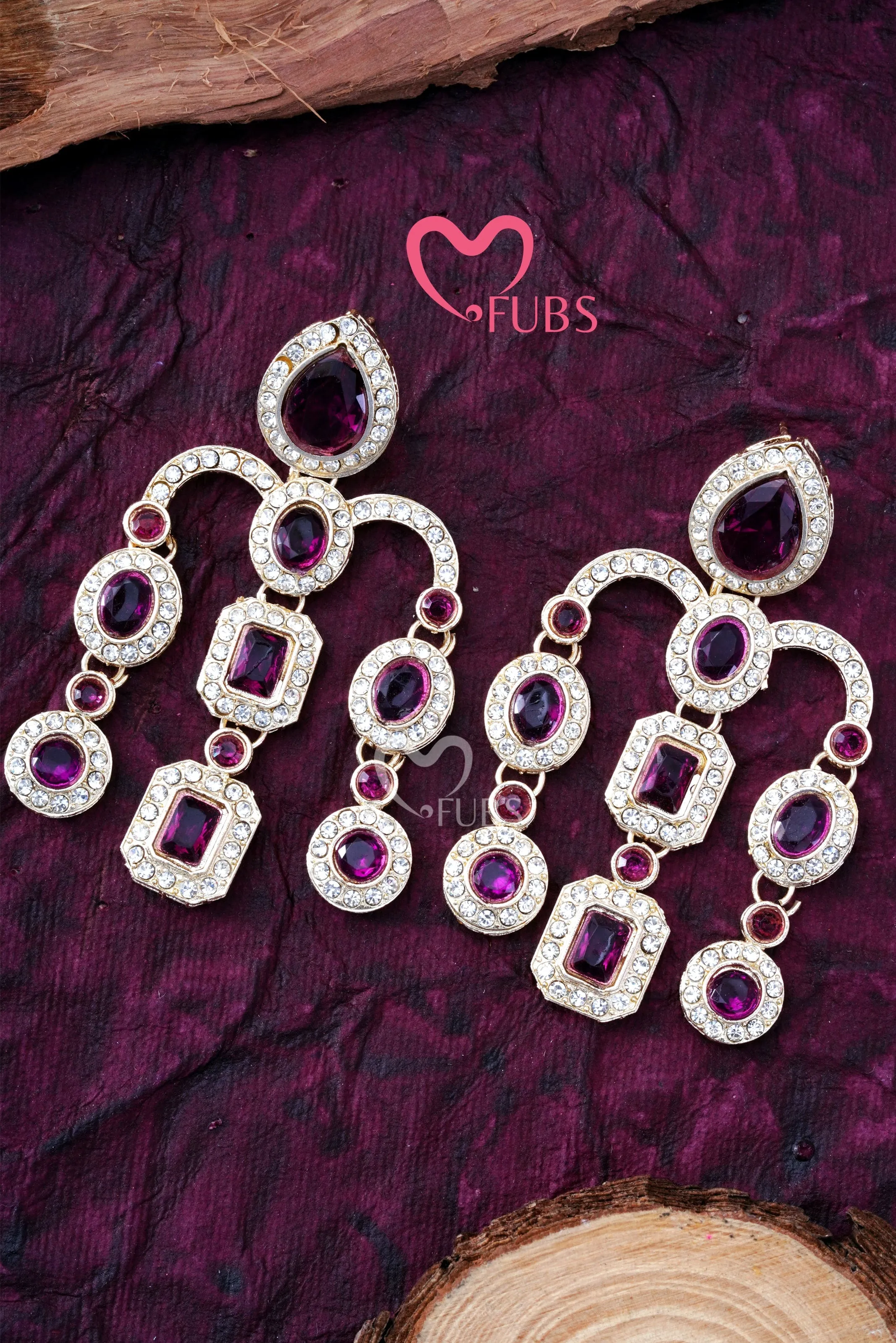 Auspicious Ruby Ratan  Danglers Earrings