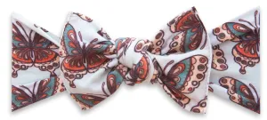 Baby Bling Vintage Butterfly Printed Knot Headband