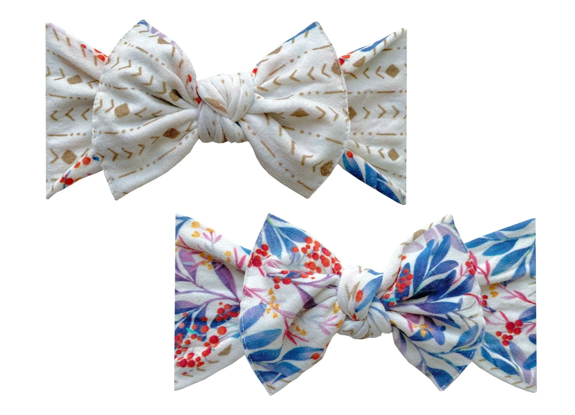 Baby Bling Winter Vibes Reverse-A-Bow Printed Knot Headband