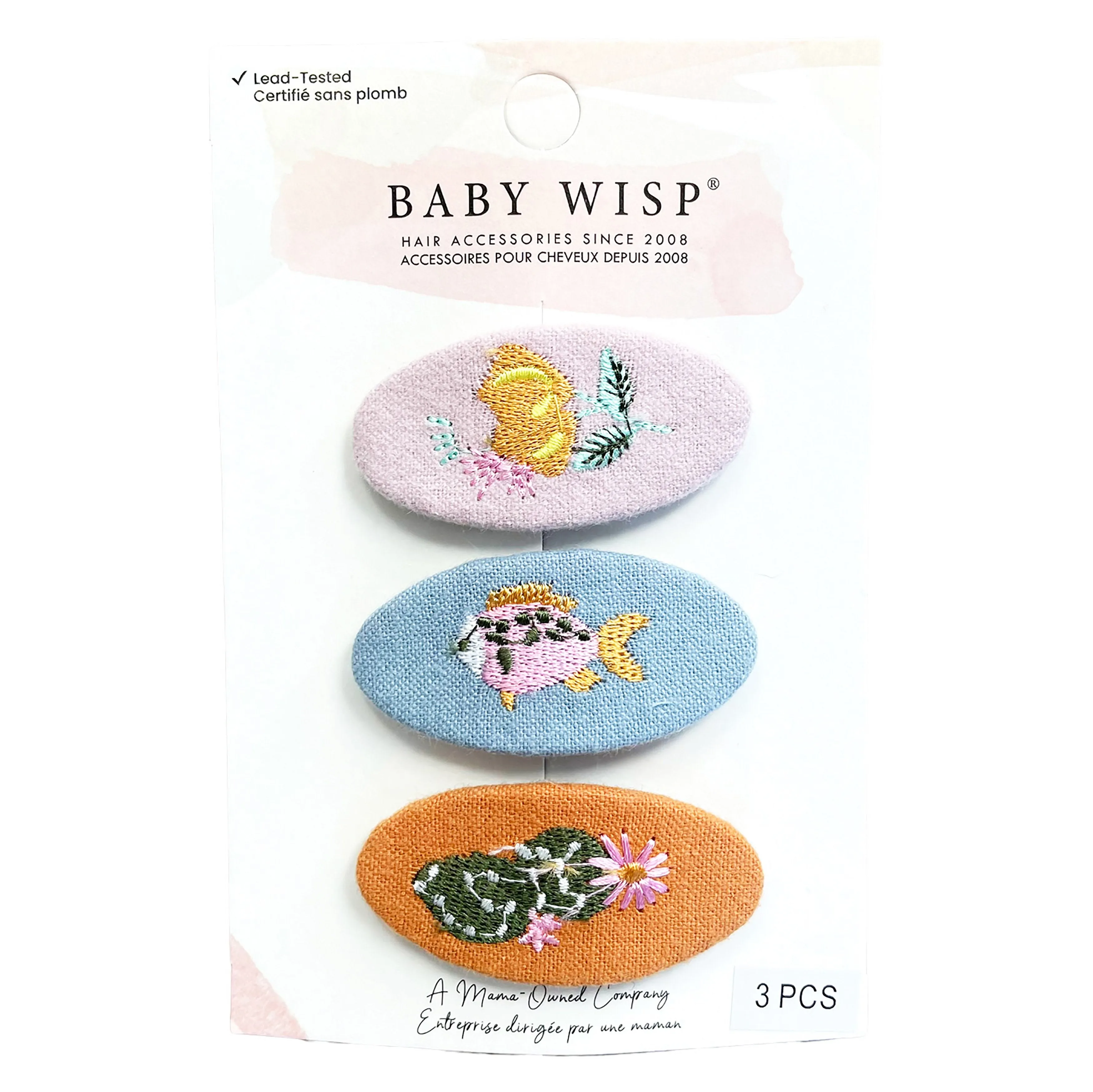 Baby Wisp Embroidered Snap Clip Sets