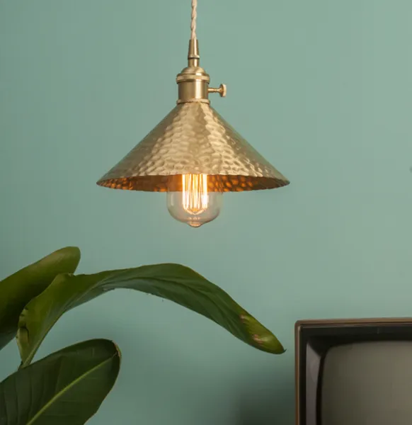 Bente Modern Scandinavian Brass Pendant Lamp