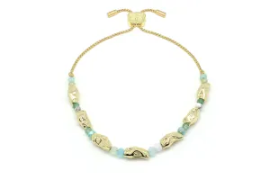 Boulder Aqua Gold Bracelet