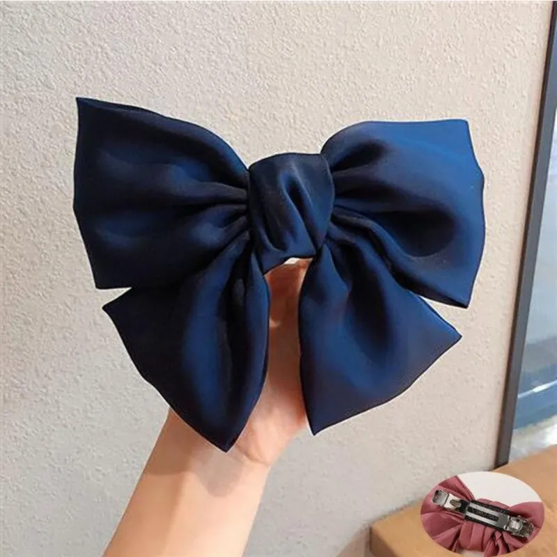 Classy Velvet Ribbon Bowknot Barrette Hair Clips