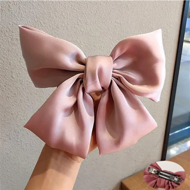 Classy Velvet Ribbon Bowknot Barrette Hair Clips