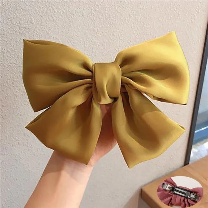 Classy Velvet Ribbon Bowknot Barrette Hair Clips