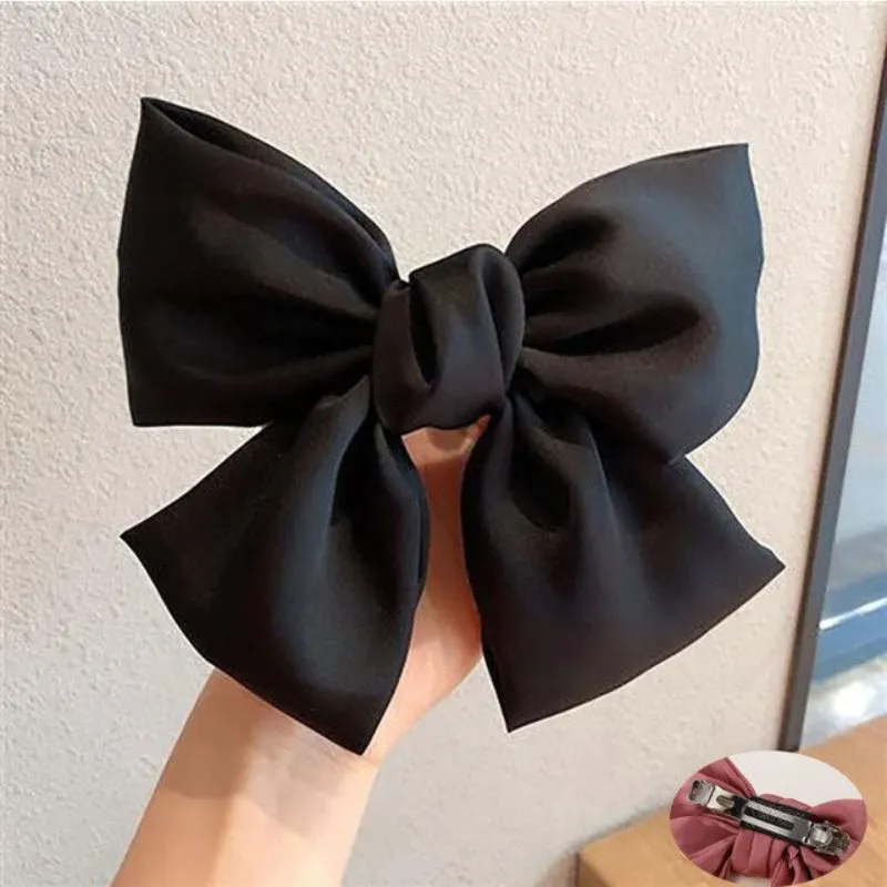 Classy Velvet Ribbon Bowknot Barrette Hair Clips