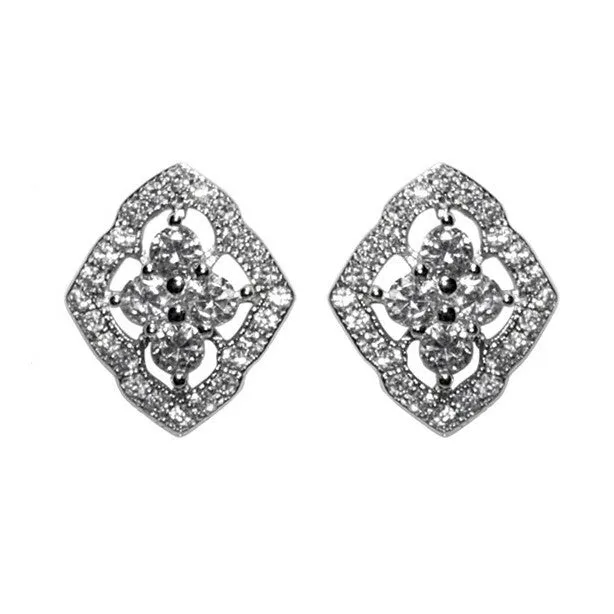 Clotida Diamond CZ Stud Earrings