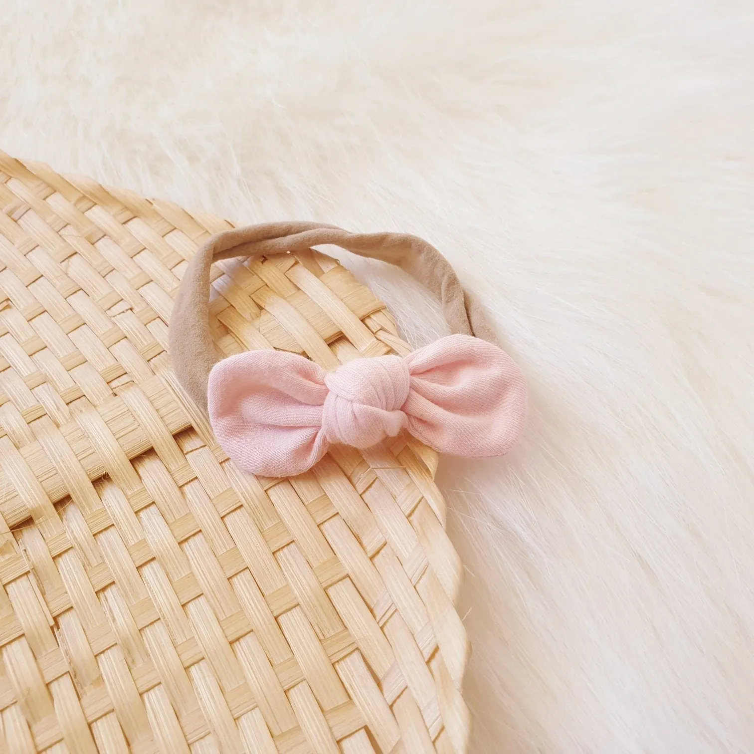 Crystal Pink Mini Bow Headband