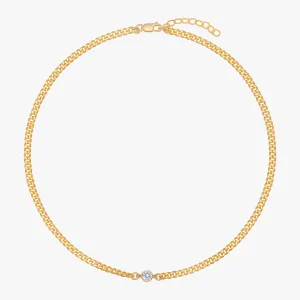 Curb Chain Bezel Choker