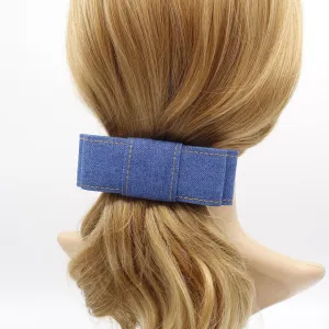 denim hair bow, flat hair bow, VeryShine hair bow for women