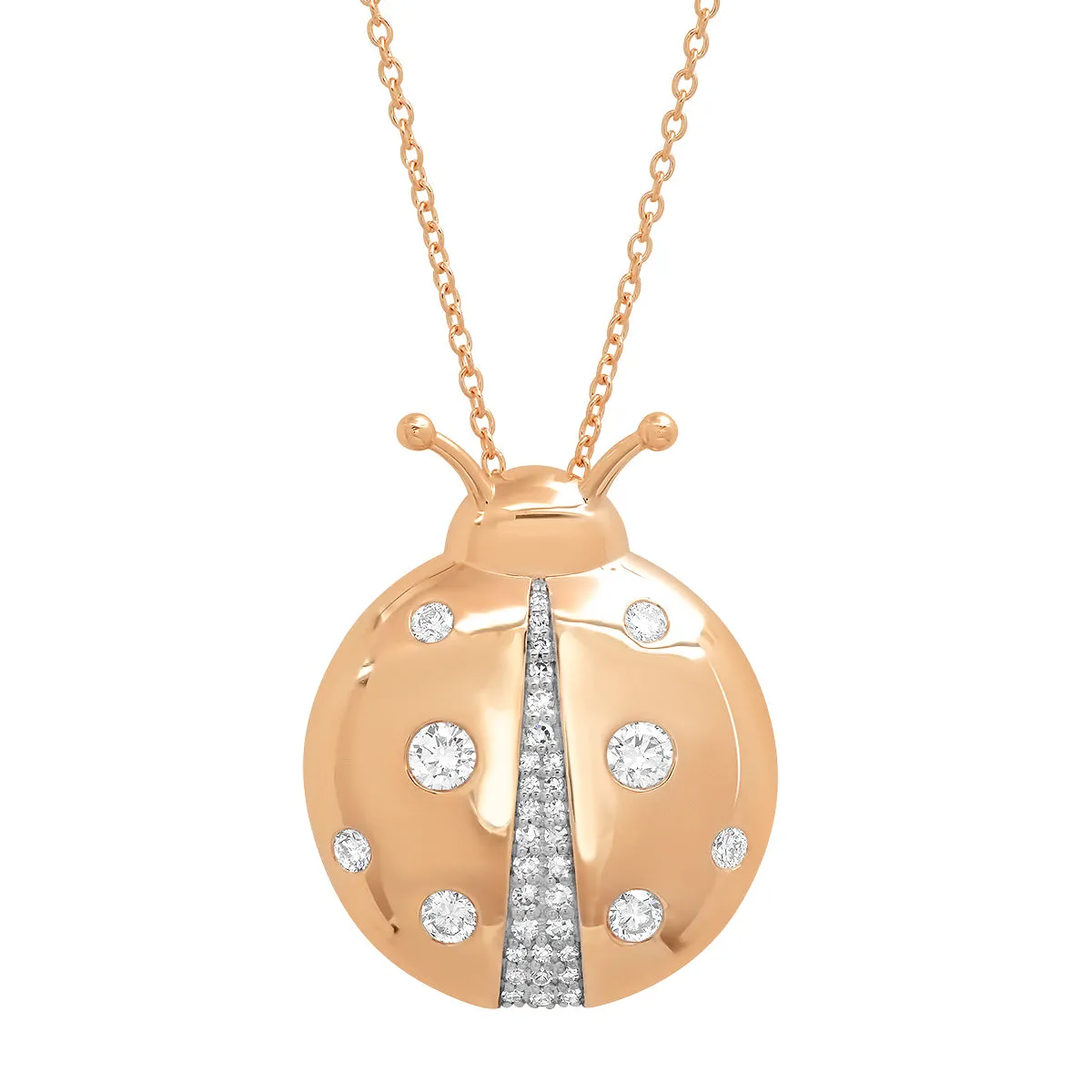 Diamond Mama Ladybug Necklace