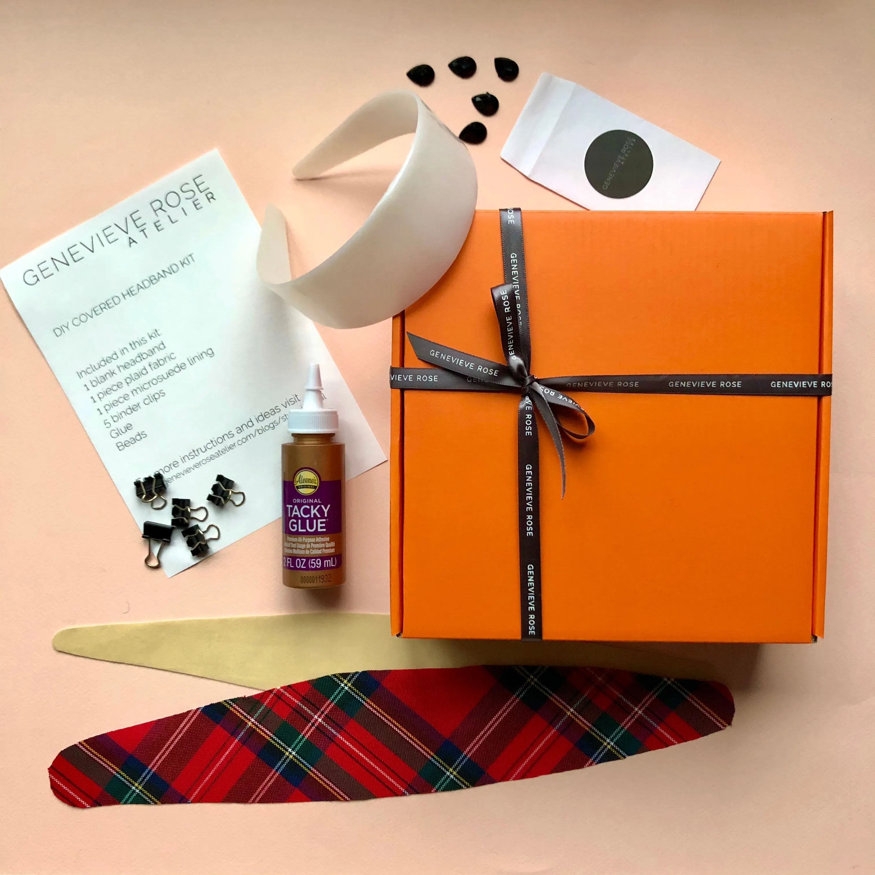 DIY Craft Kit Make Your Own Plaid Tartan Headband