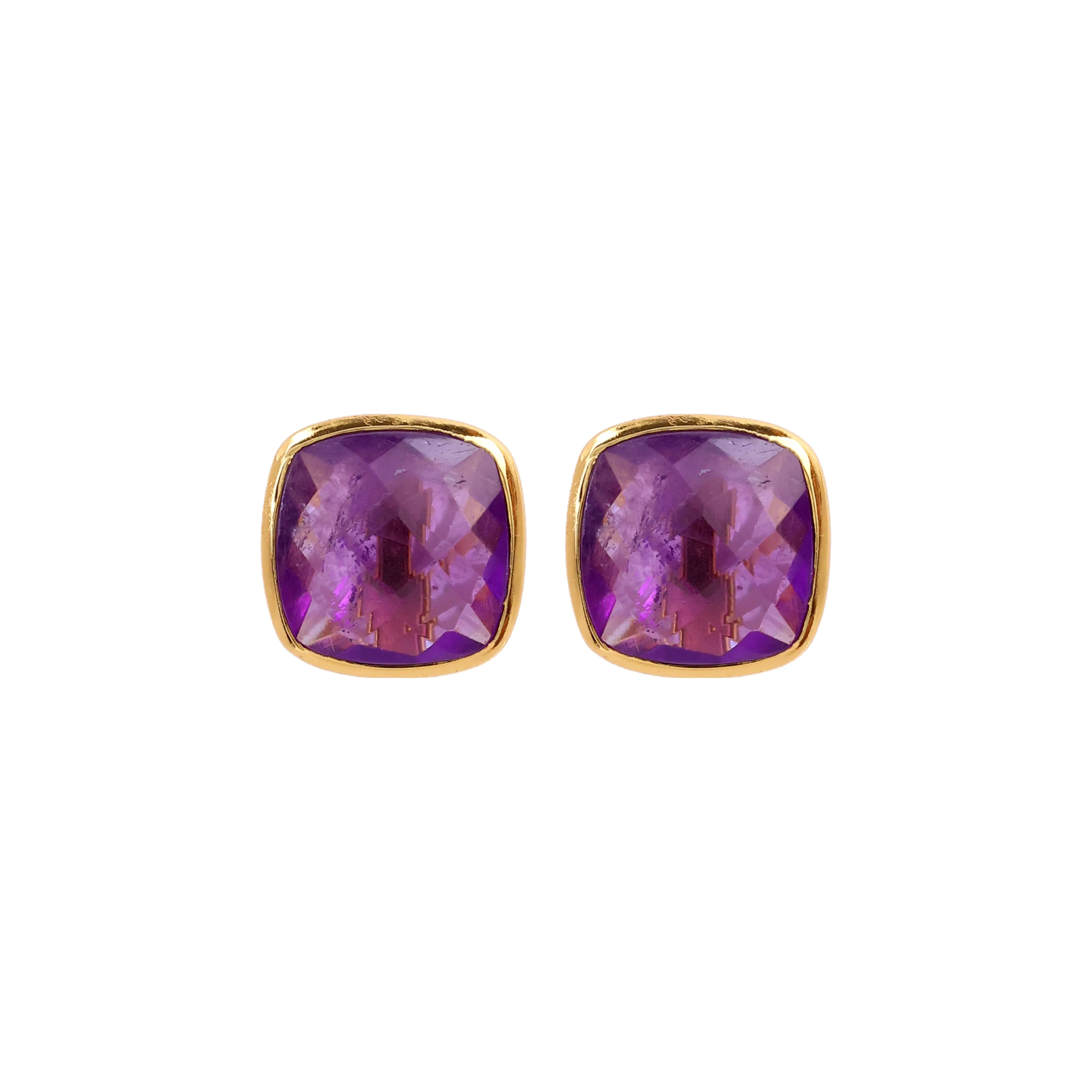 Earrings - Amie Amethyst Stud