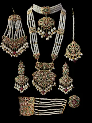 Filza navratan  bridal set ( SHIPS IN 4 WEEKS  )