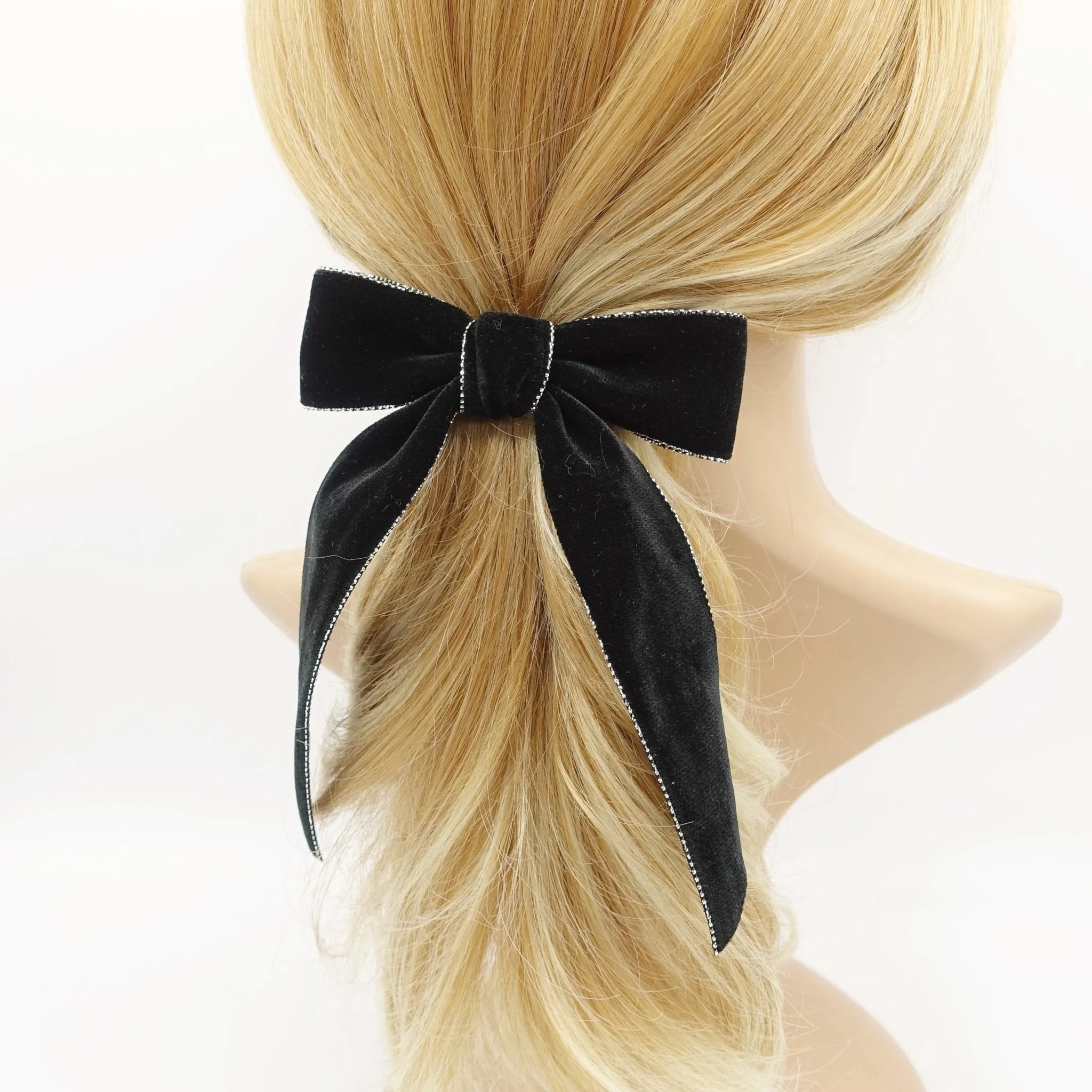 glittering edge velvet hair bow  VS-Premium202704