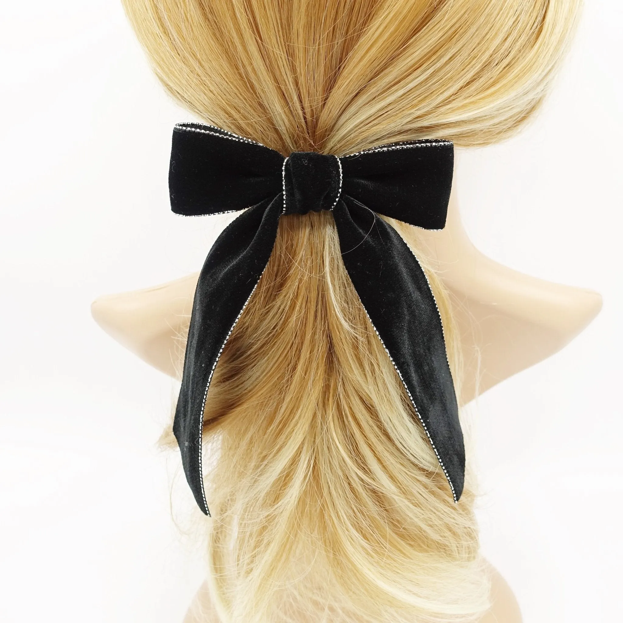 glittering edge velvet hair bow  VS-Premium202704