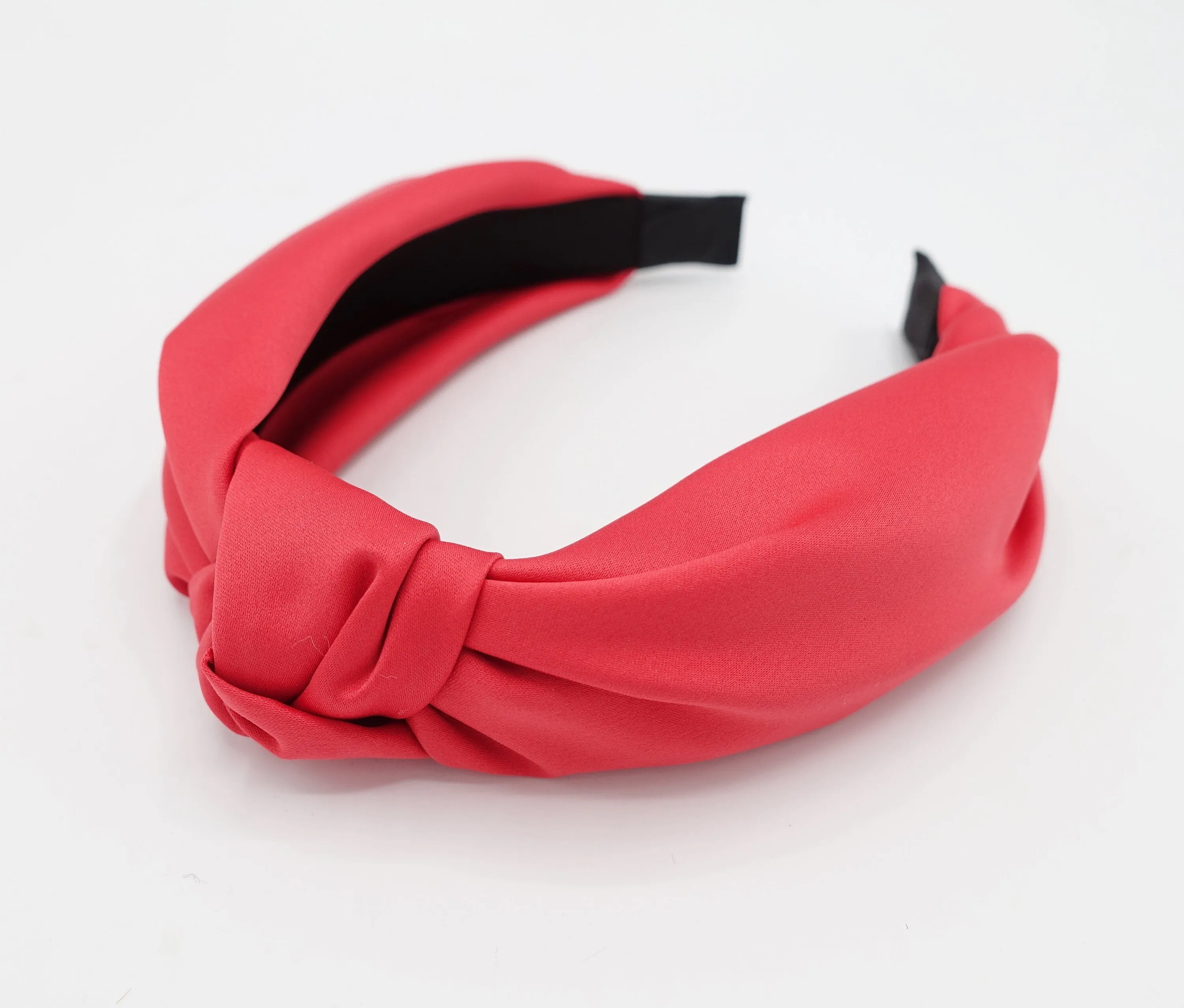 glossy satin knot headband solid top knot hairband women hair accessory