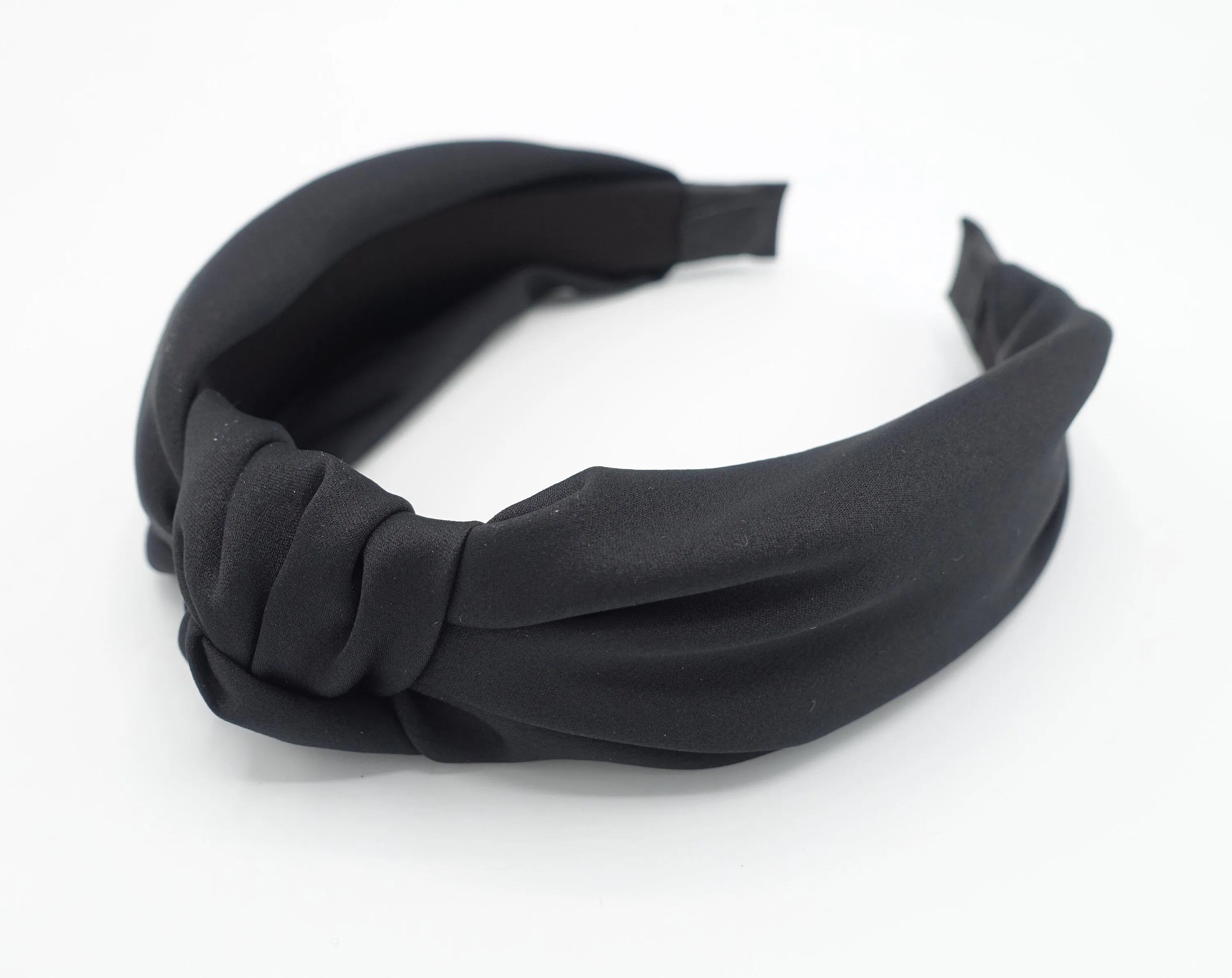 glossy satin knot headband solid top knot hairband women hair accessory