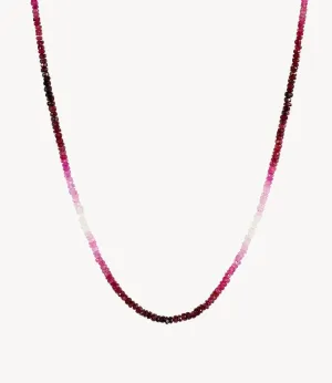 Graduated Ruby Beaded Chain