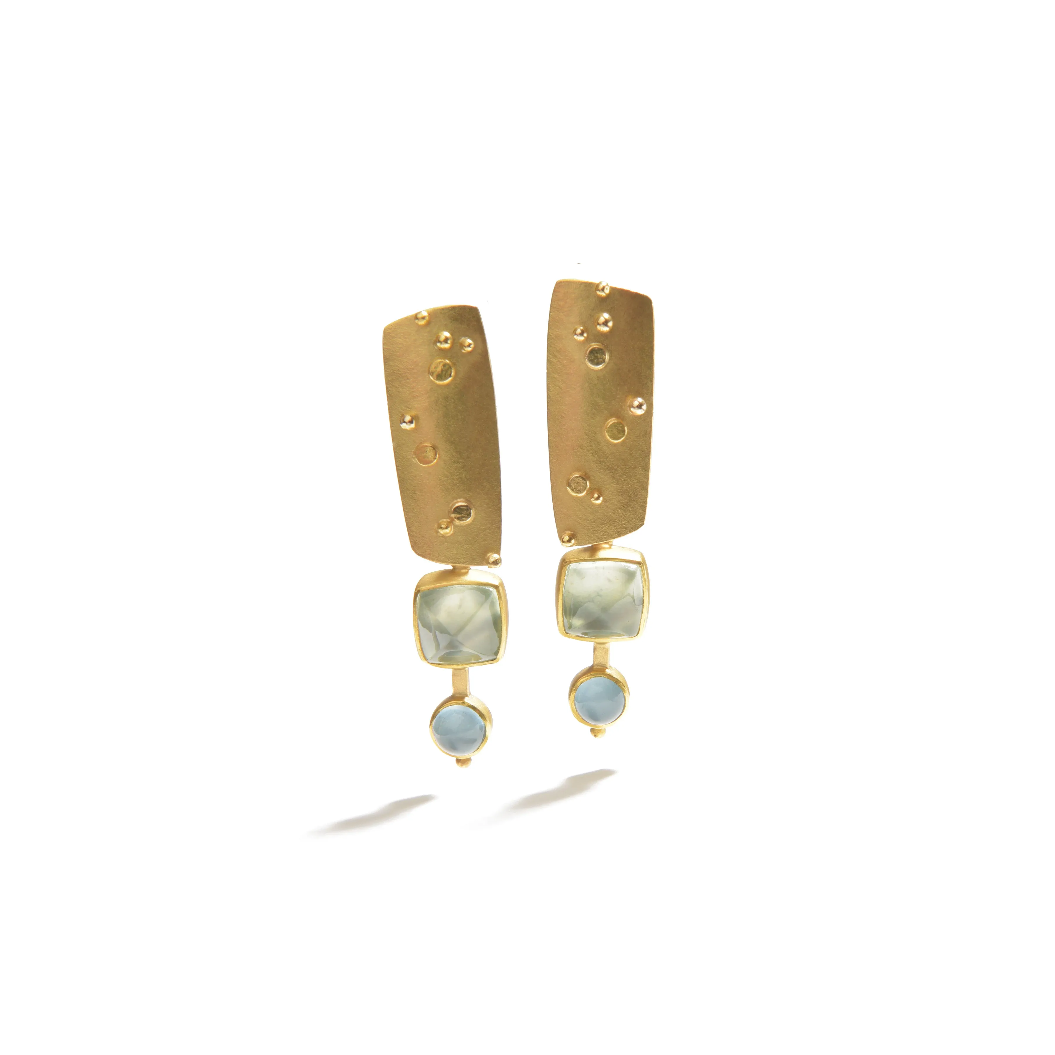 Green Amethyst Earrings