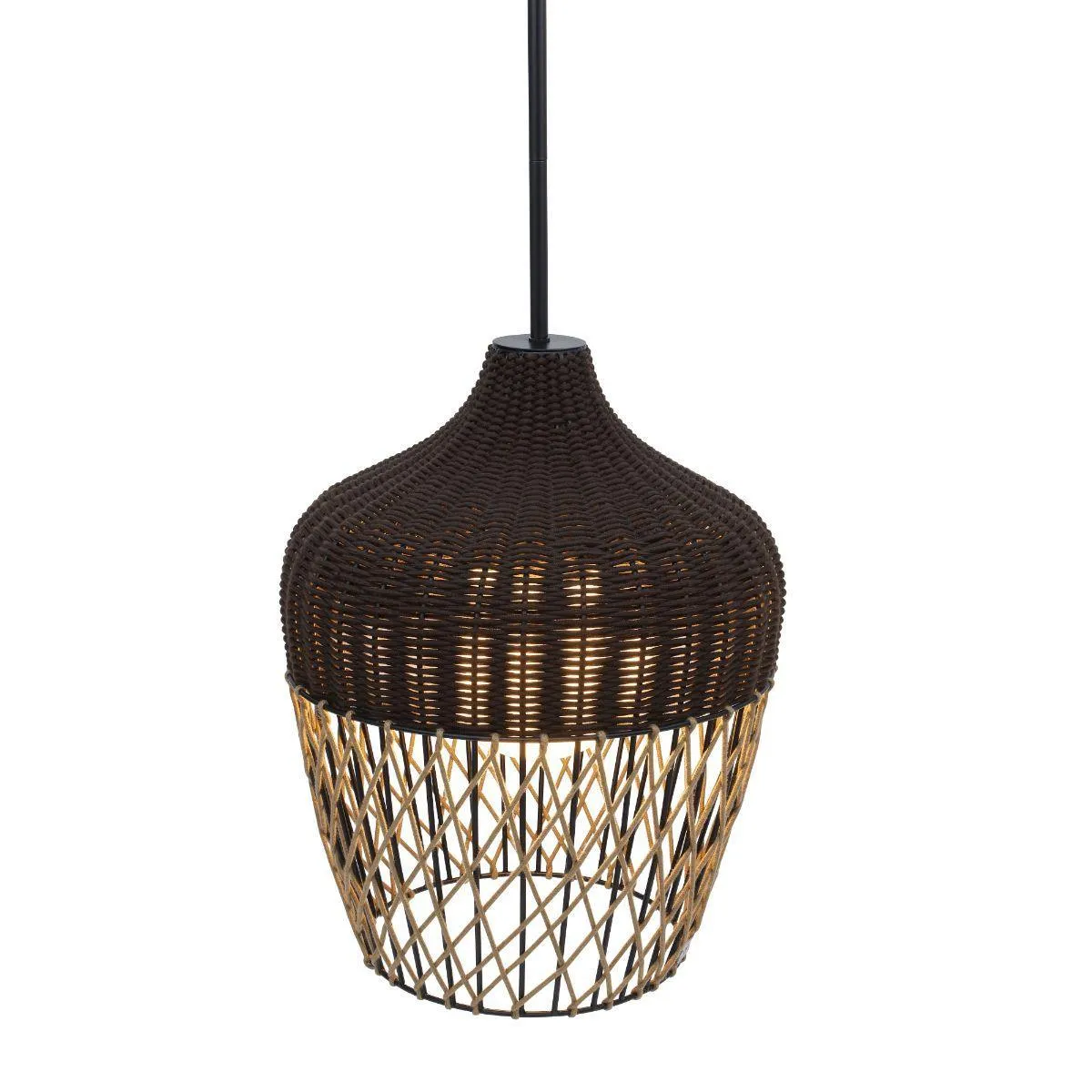 Hannha 22 in. Outdoor Pendant Light khaki and brown Finish