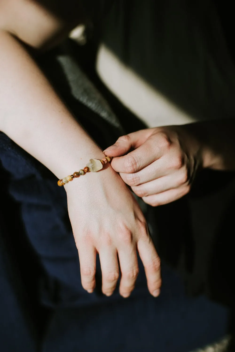 Harmonizing Jasper & Moonstone Bracelet