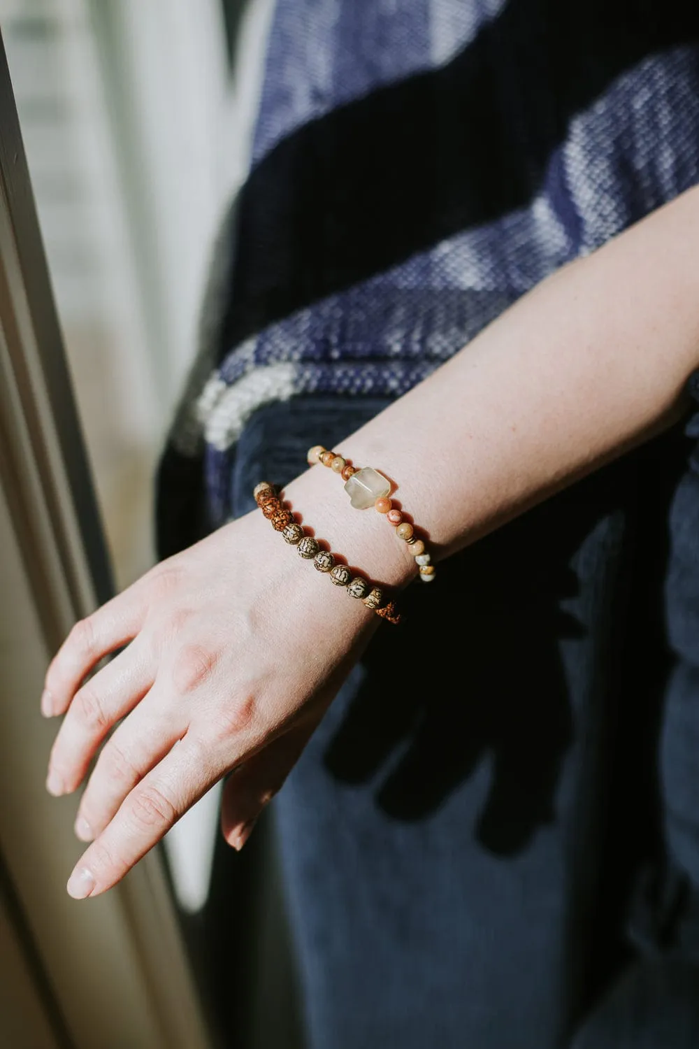 Harmonizing Jasper & Moonstone Bracelet