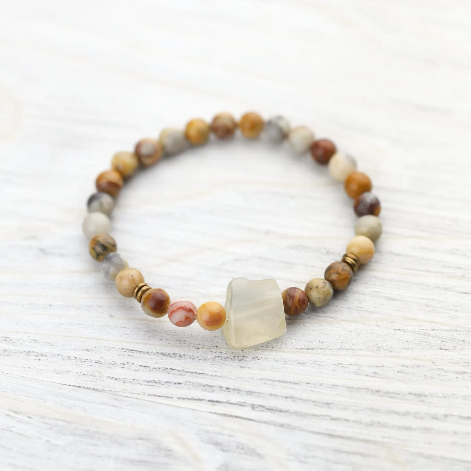 Harmonizing Jasper & Moonstone Bracelet