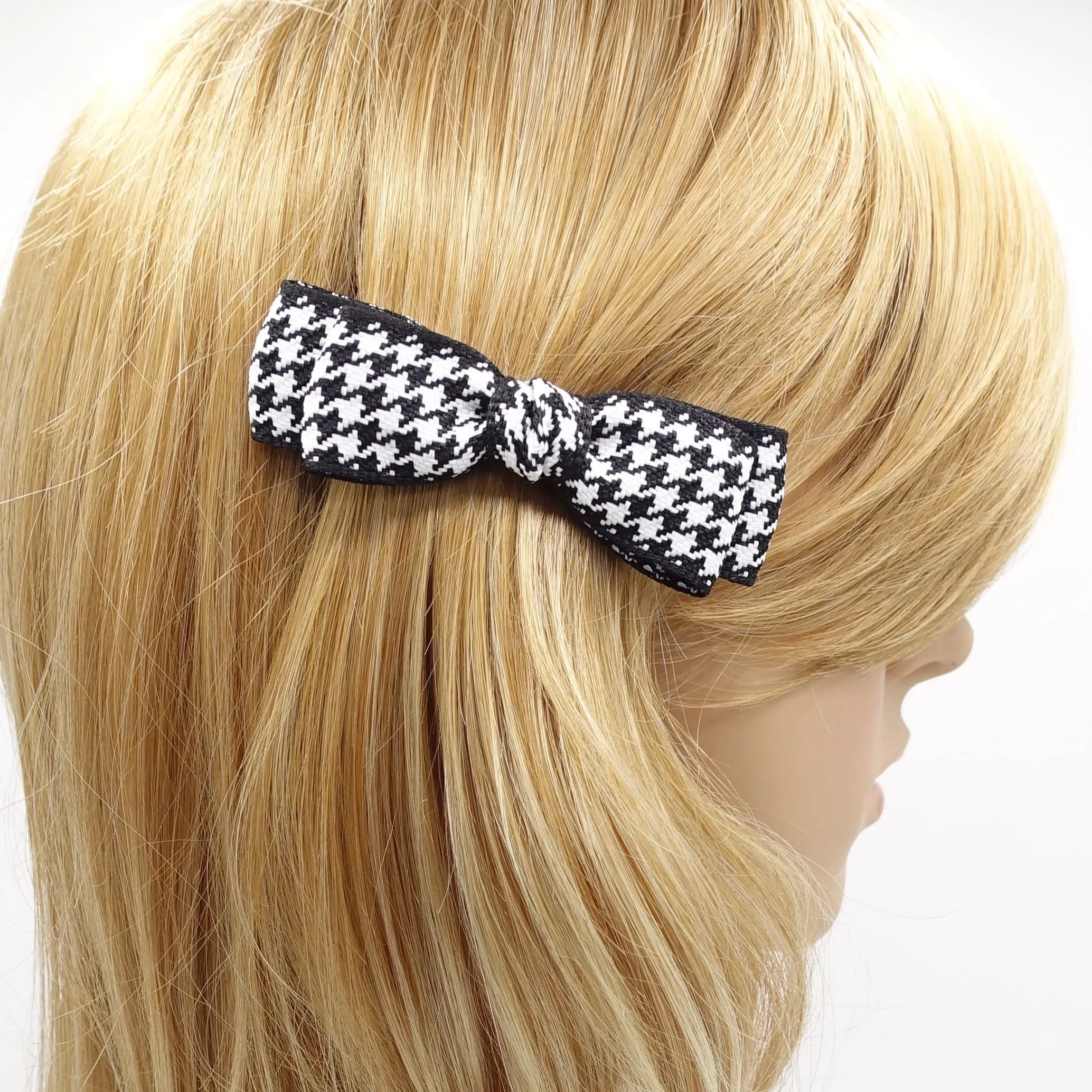 houndstooth hair bows for women