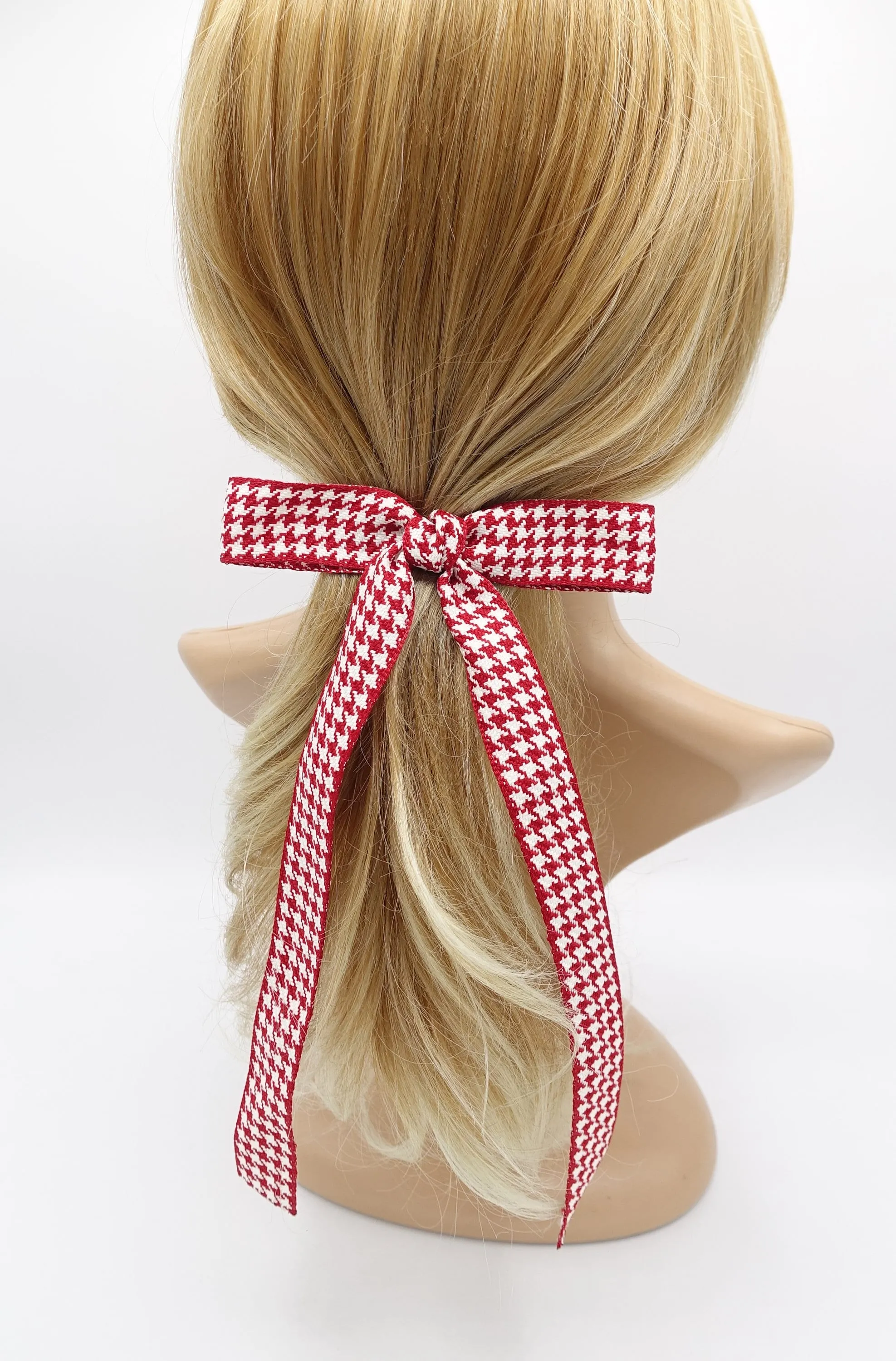 houndstooth hair bows for women