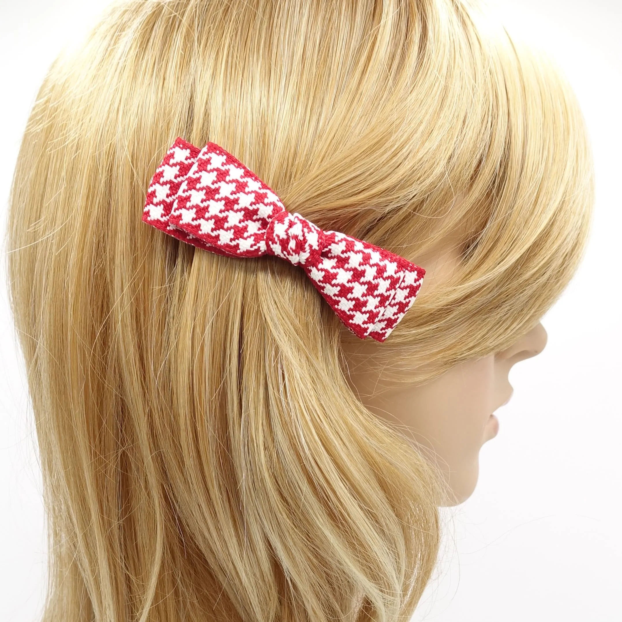 houndstooth hair bows for women