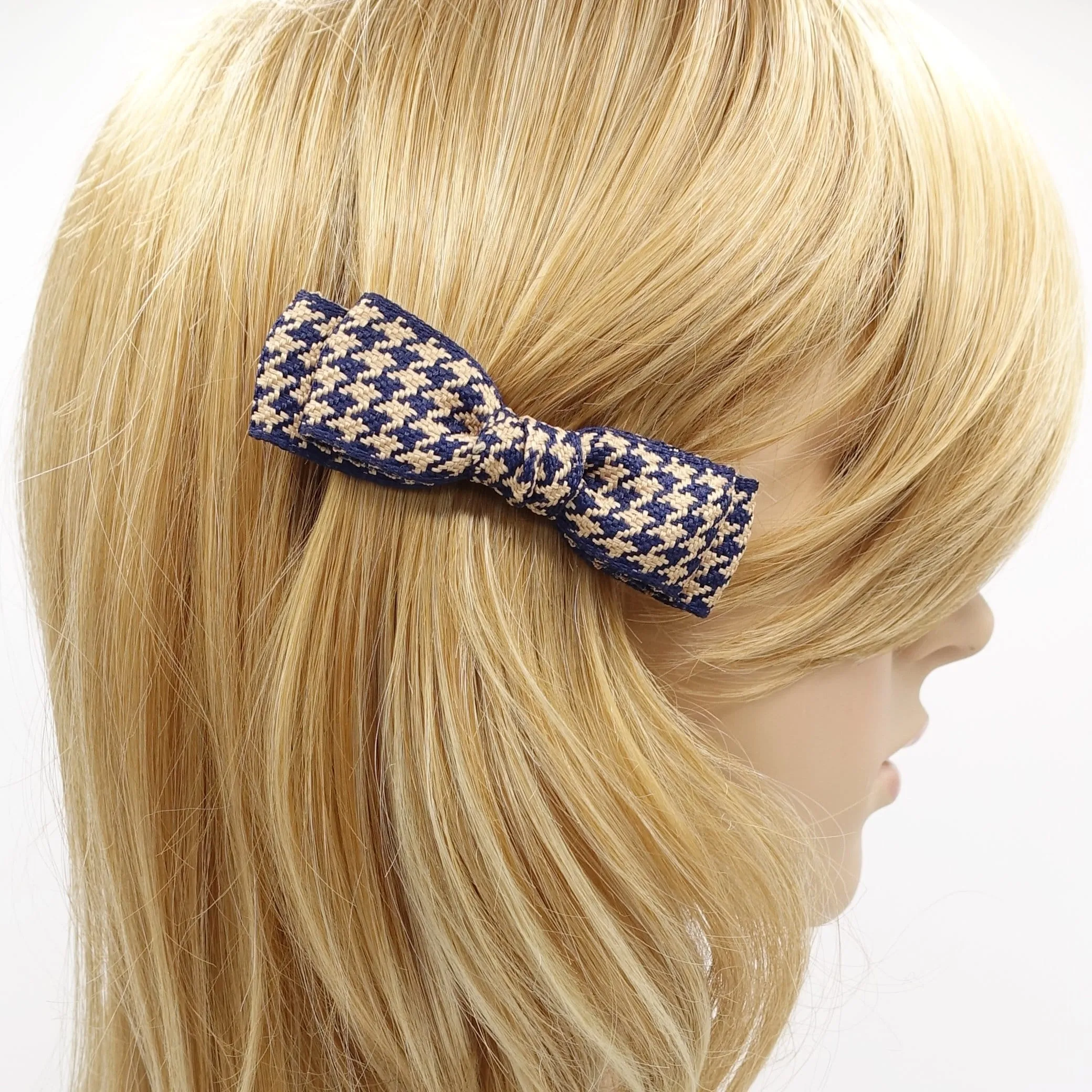 houndstooth hair bows for women