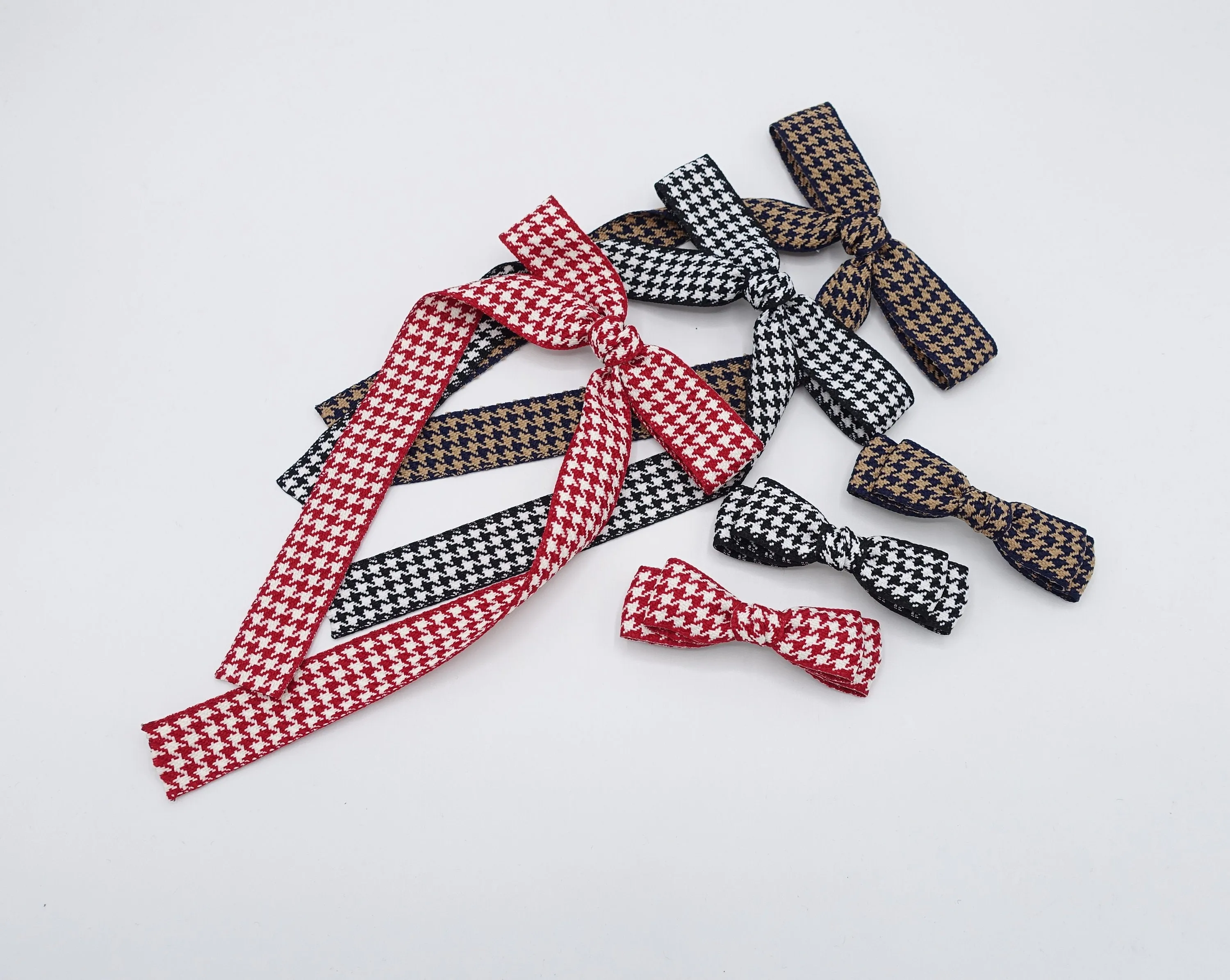 houndstooth hair bows for women