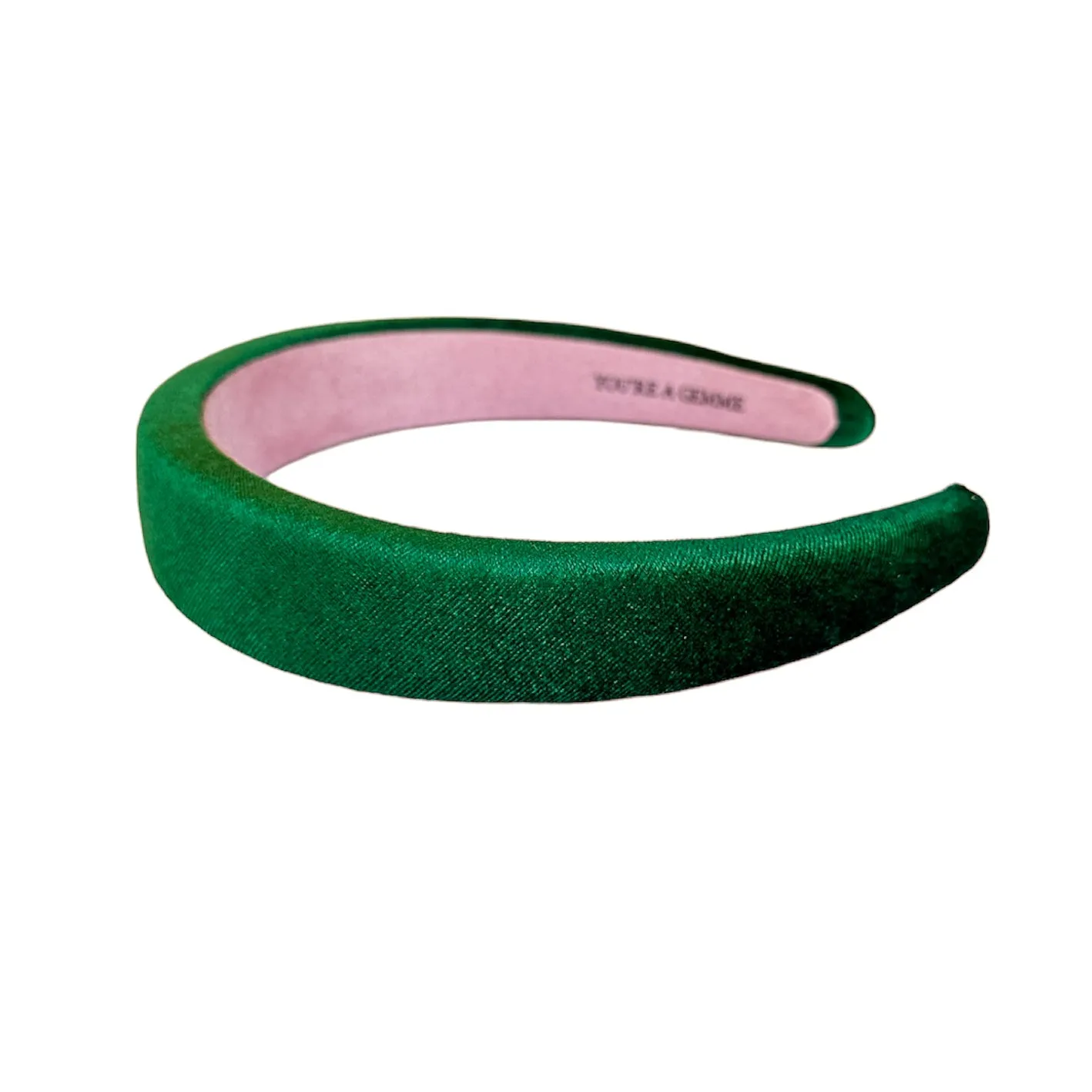 Hunter Green Velvet Slim Headband