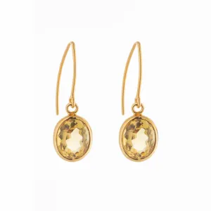 Ida Earring, Citrine, Gold