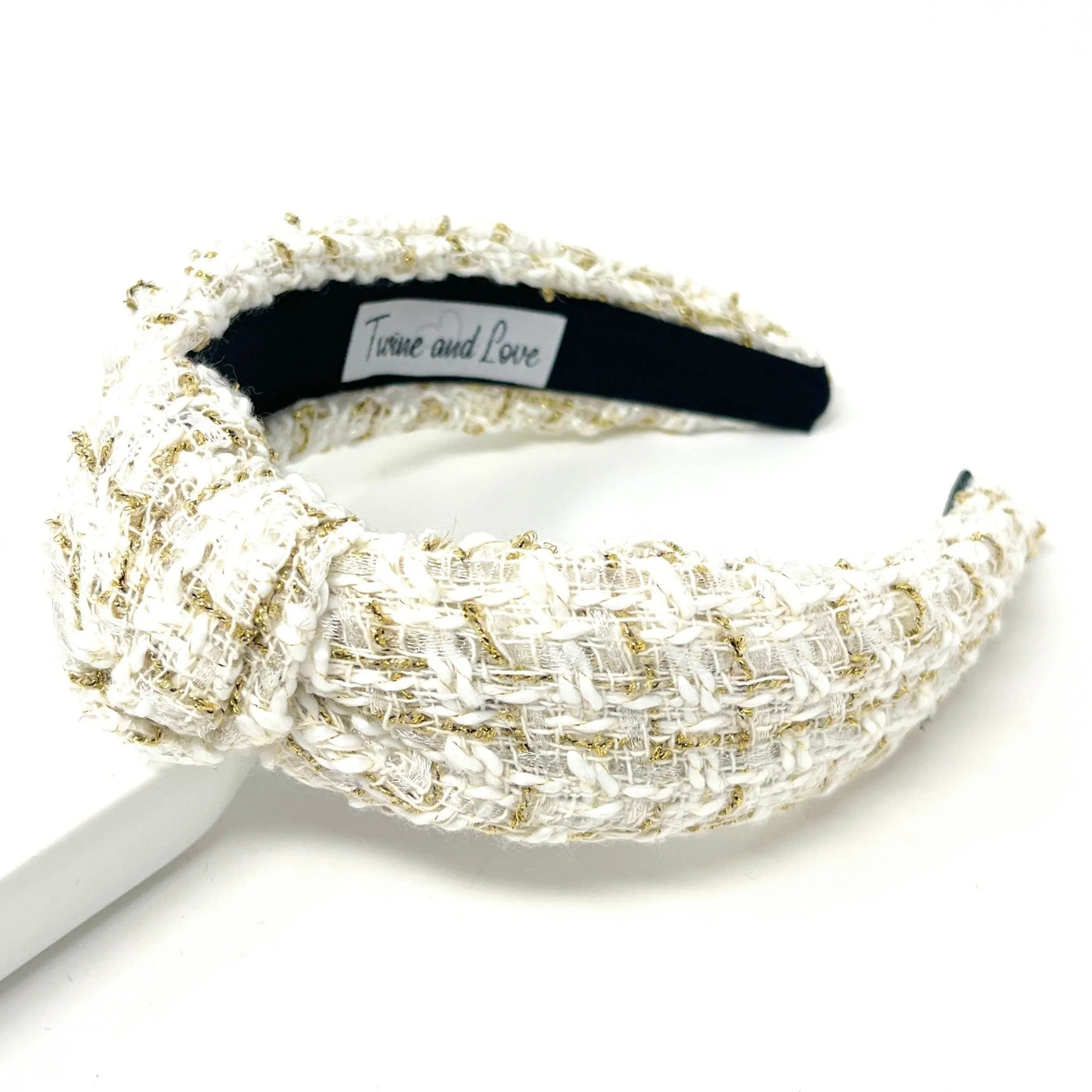 Ivory Leile Tweed Knot Headband